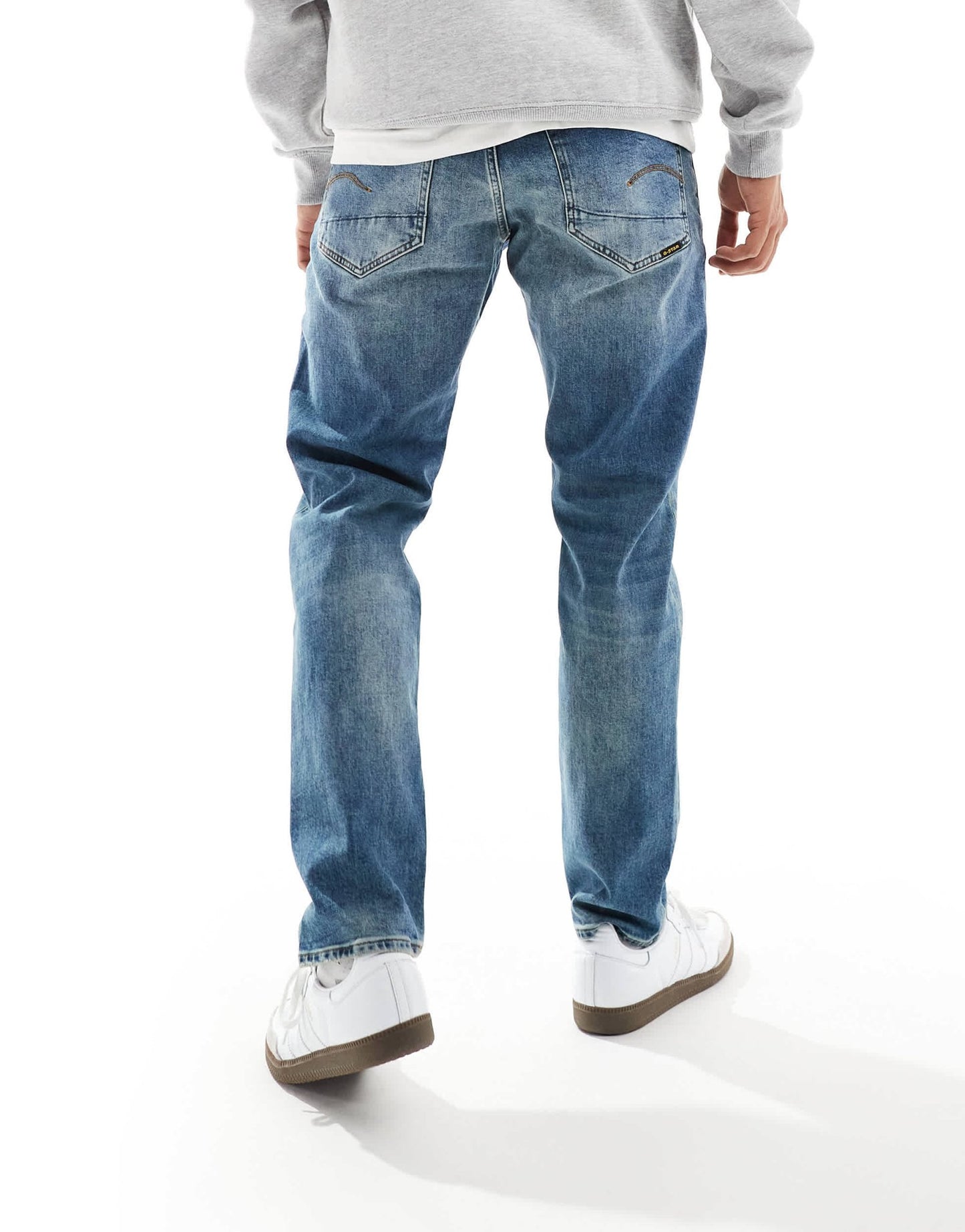 G - star 3301 regular tapered denim jeans in midwash blue - ASOS Sample Sale EU Store