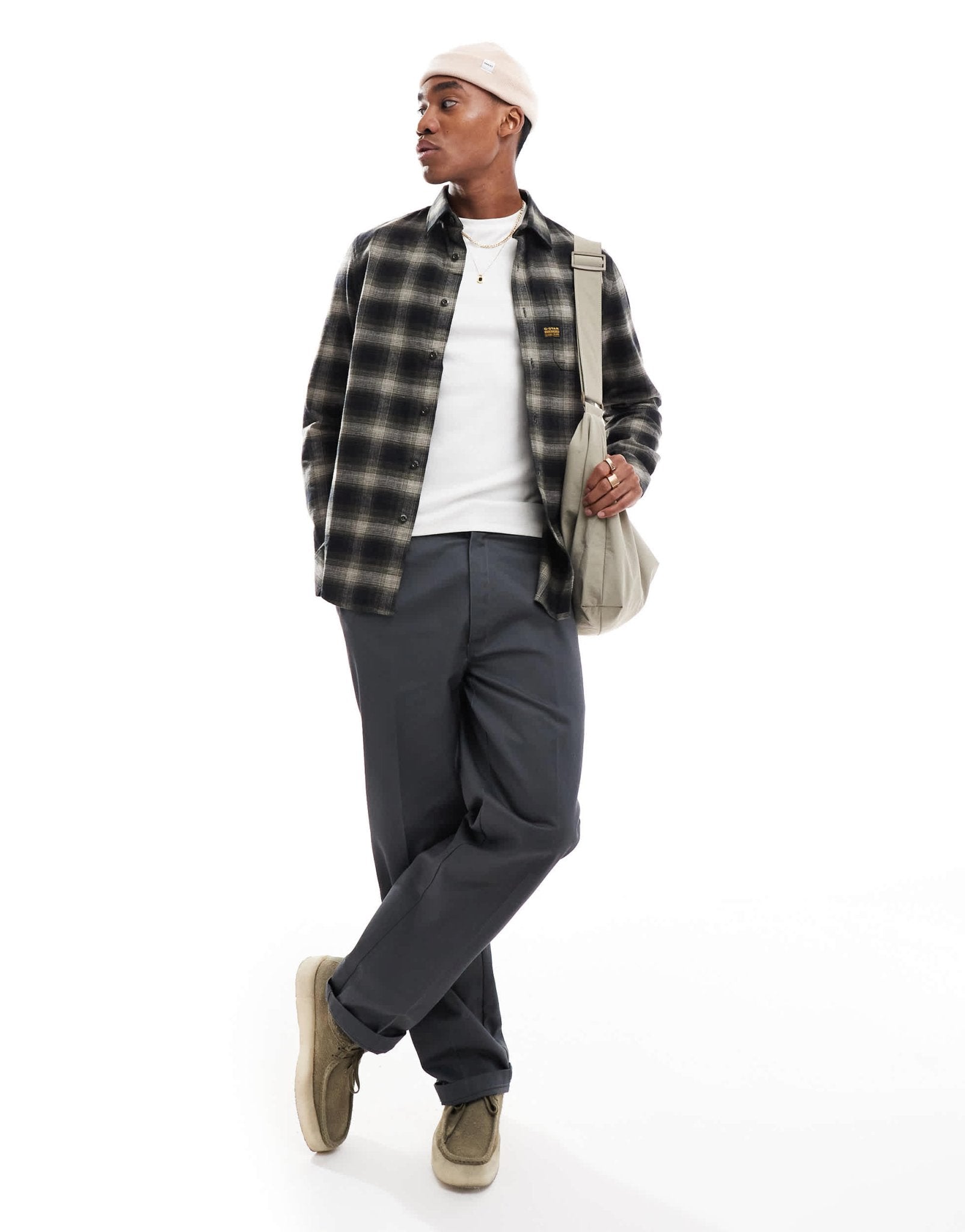 G - Star bristum checked flannel shirt in black and beige - ASOS Sample Sale EU Store