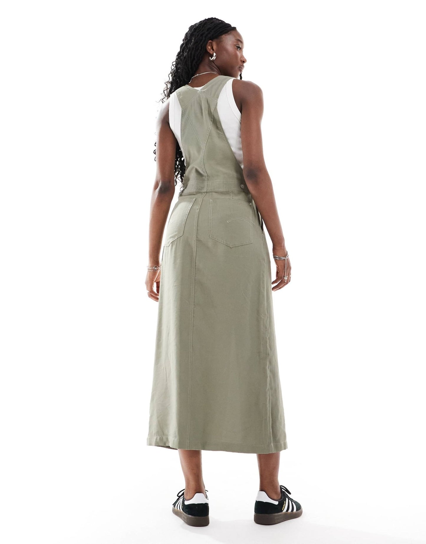 G - Star dungaree dress in light green - ASOS Sample Sale EU Store