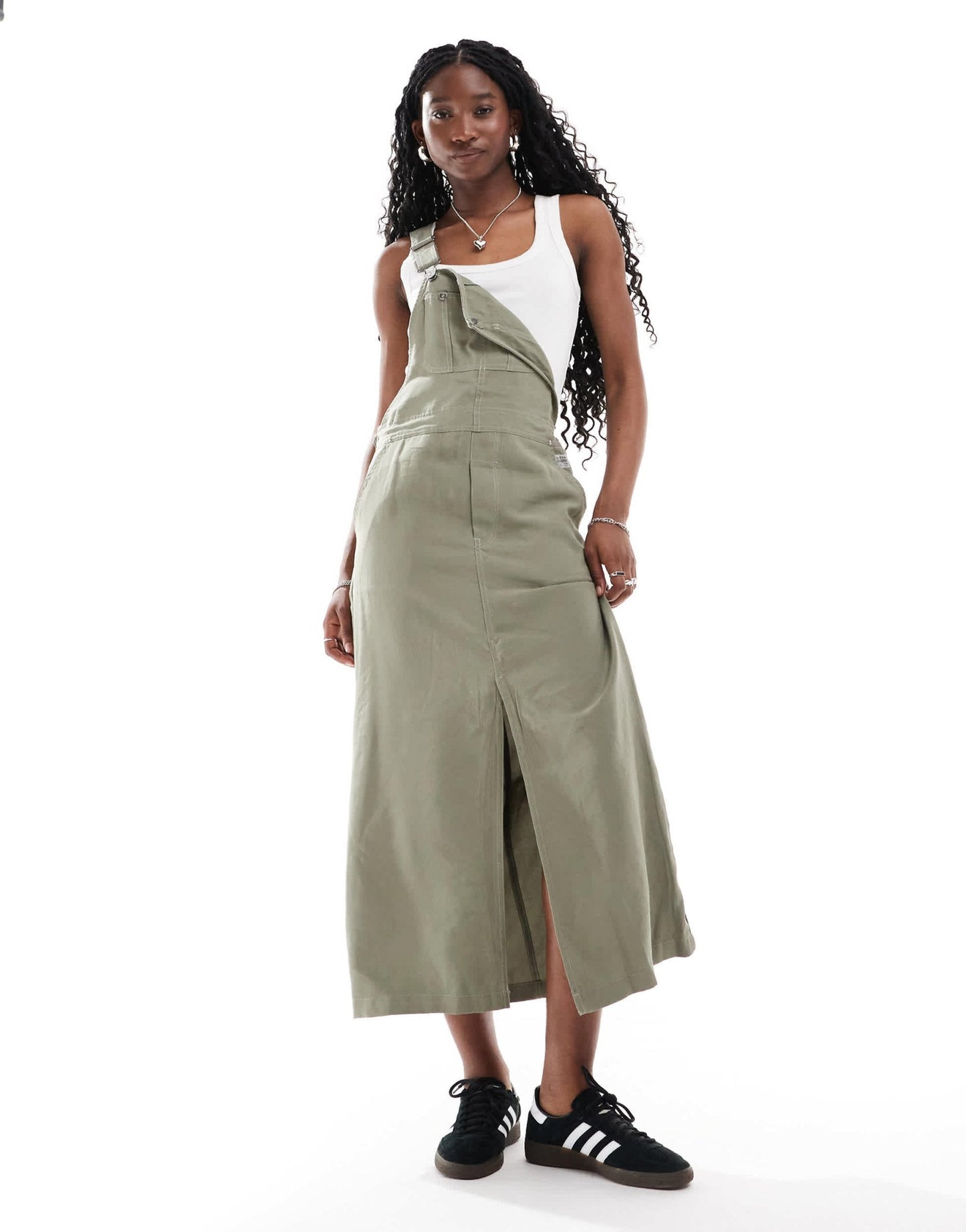 G - Star dungaree dress in light green - ASOS Sample Sale EU Store
