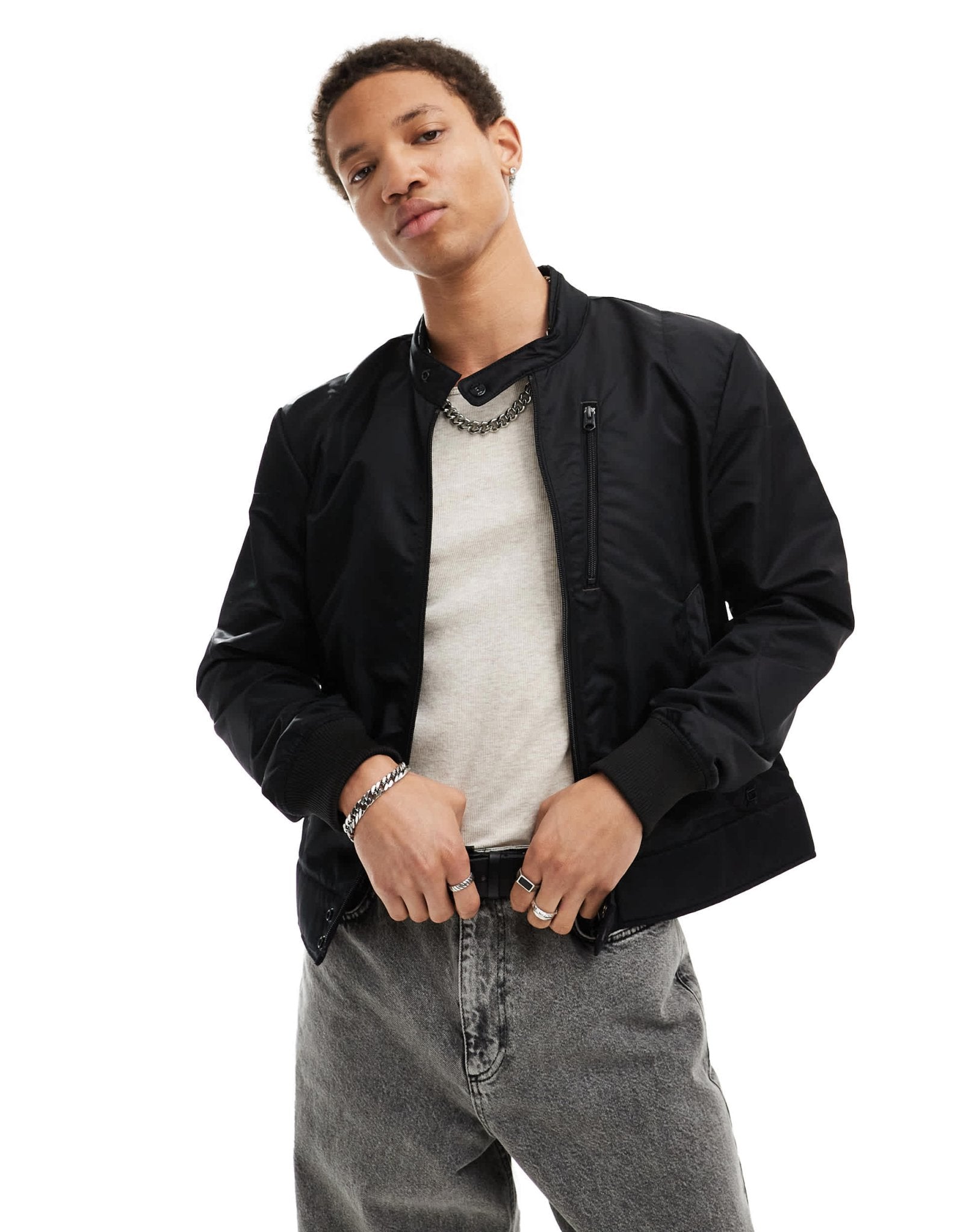 G - Star nylon biker jacket in black - ASOS Sample Sale EU Store