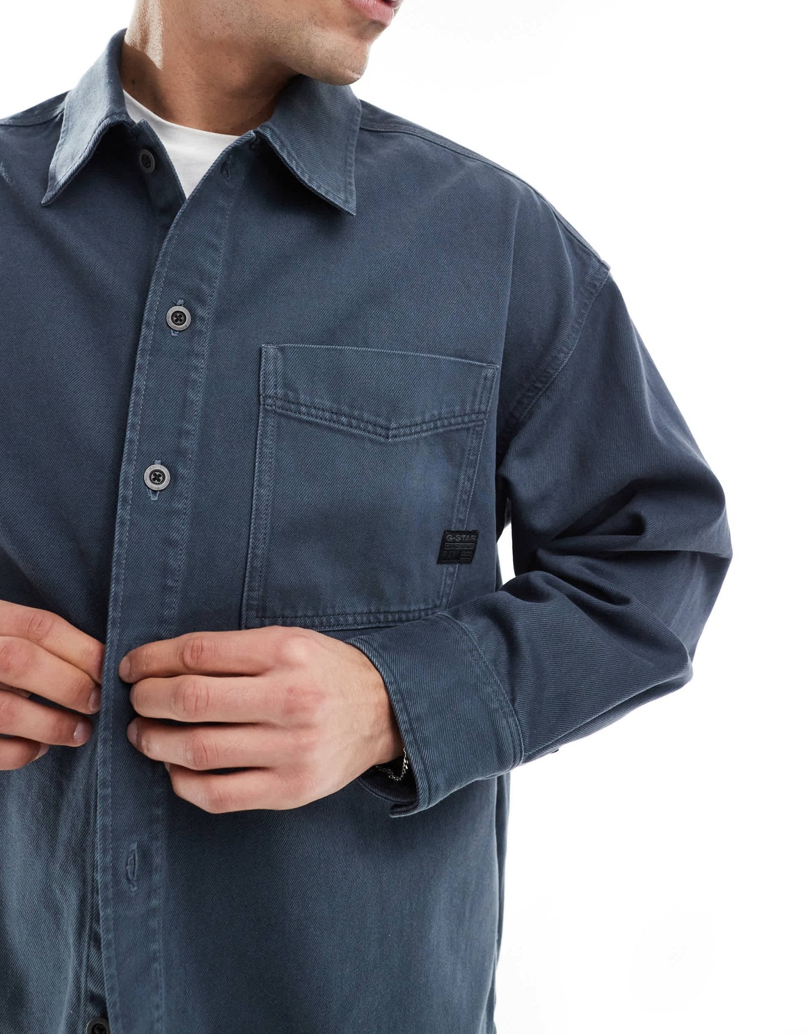 G - Star oversized denim overshirt in darkwash blue - ASOS Sample Sale EU Store