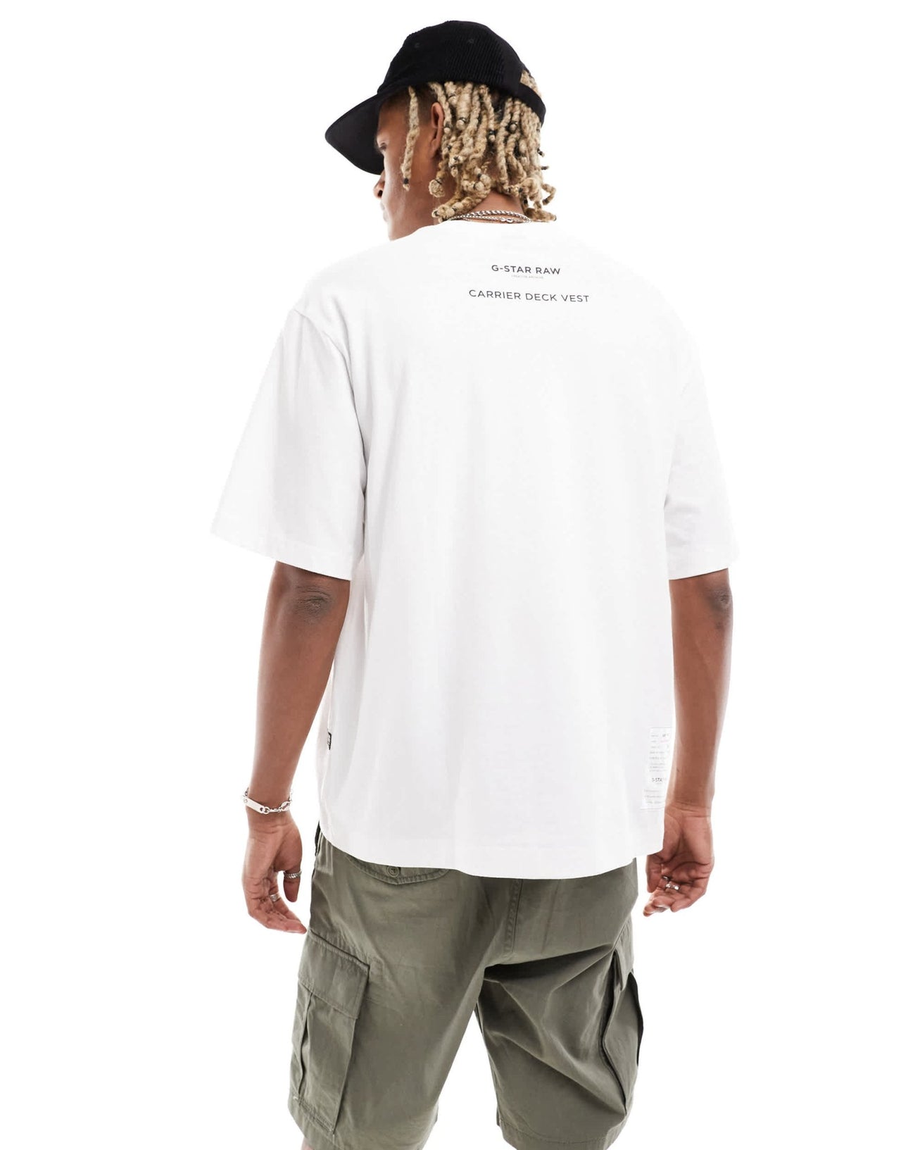 G - star oversized t-shirt in white with archive vest chest print - ASOS Sample Sale EU Store