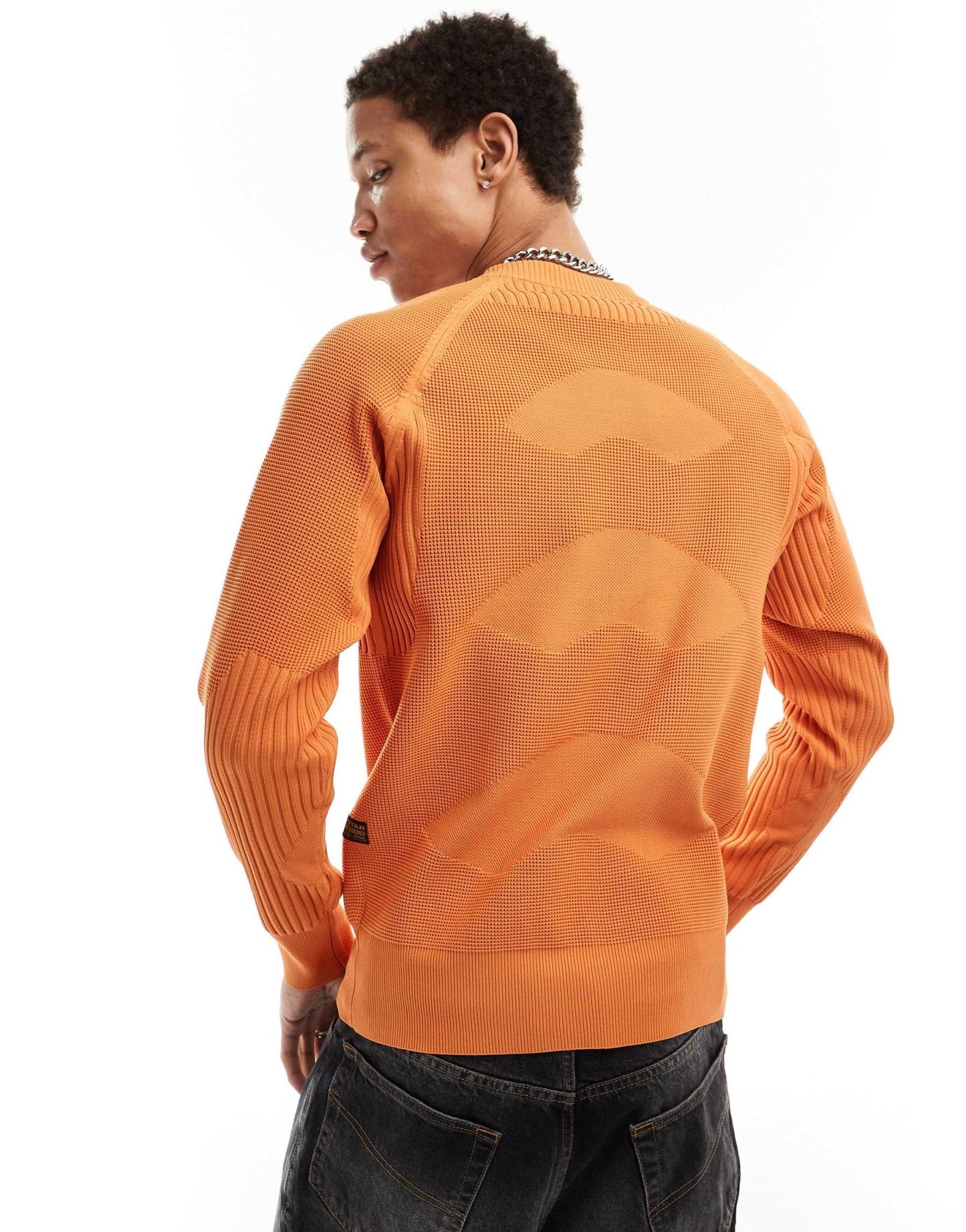 G - star pullover knitted jumper in orange - ASOS Sample Sale EU Store