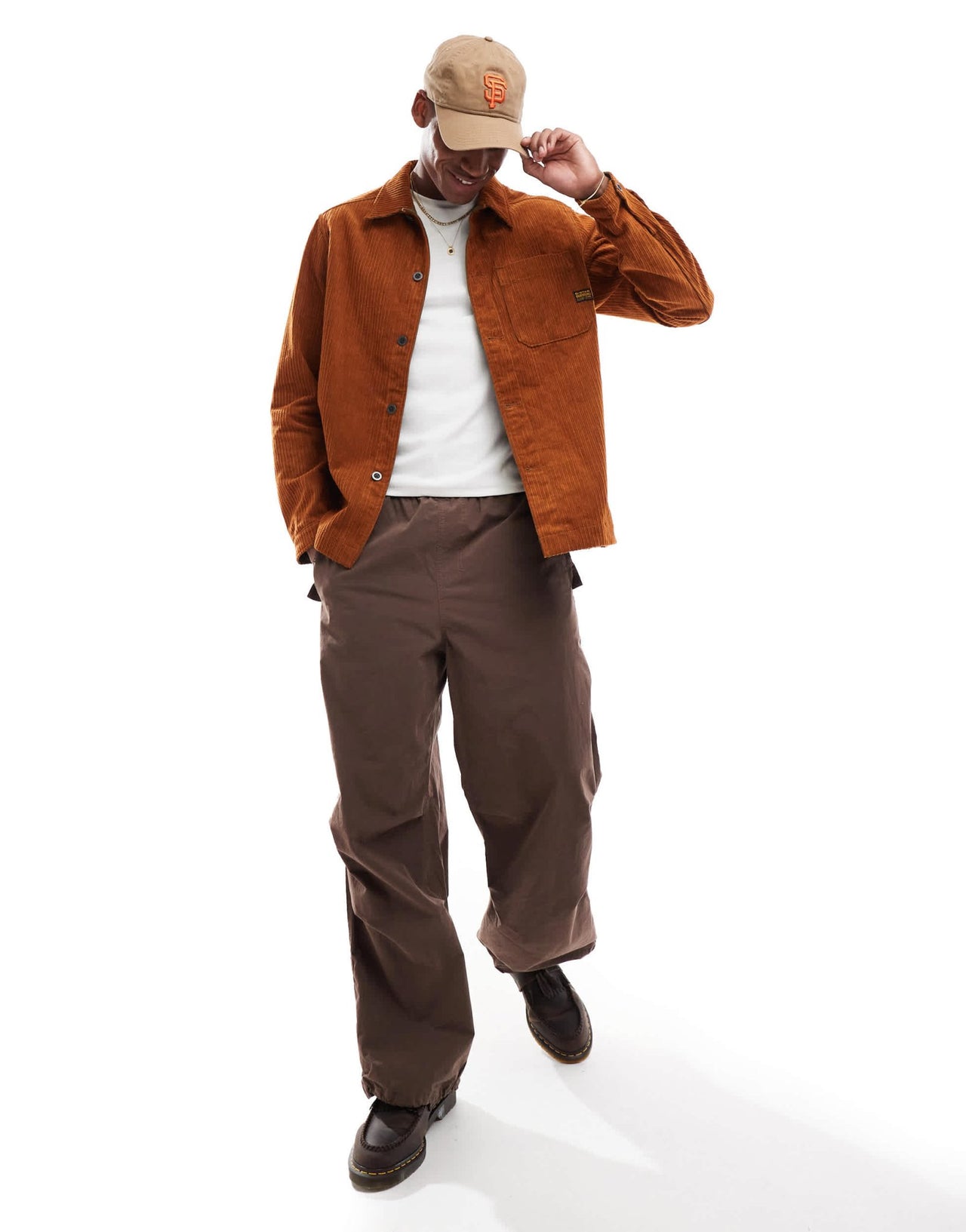 G - Star relaxed cord long sleeve shirt in burnt orange - ASOS Sample Sale EU Store