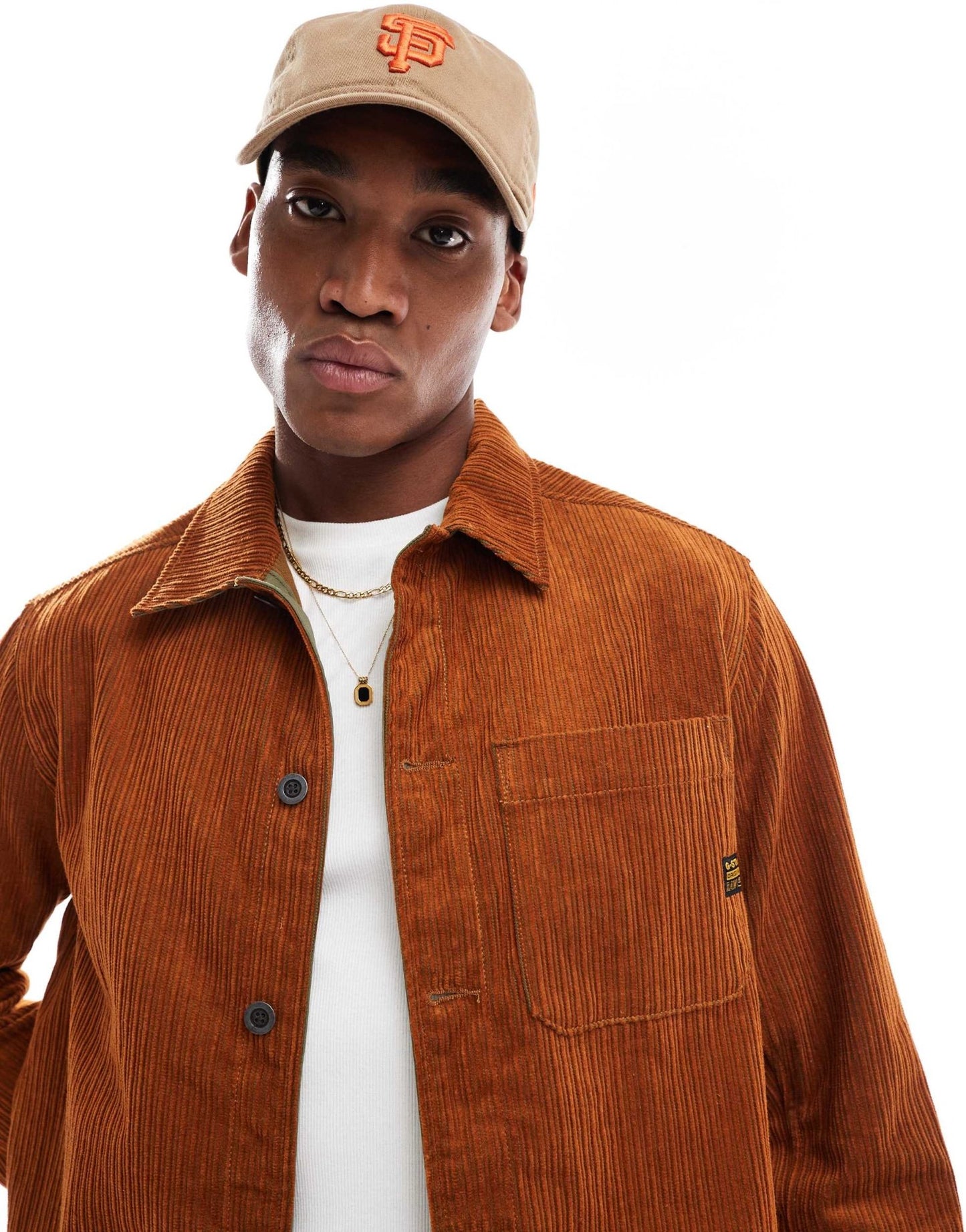 G - Star relaxed cord long sleeve shirt in burnt orange - ASOS Sample Sale EU Store