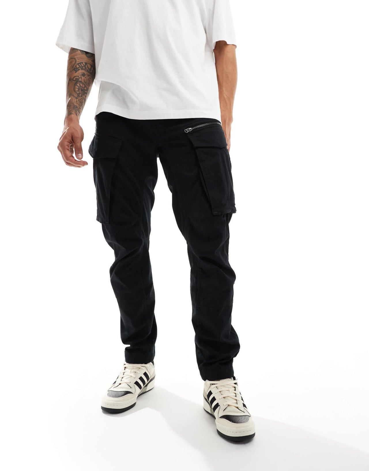 G - star rovic 3D regular tapered cargo trousers in black - ASOS Sample Sale EU Store