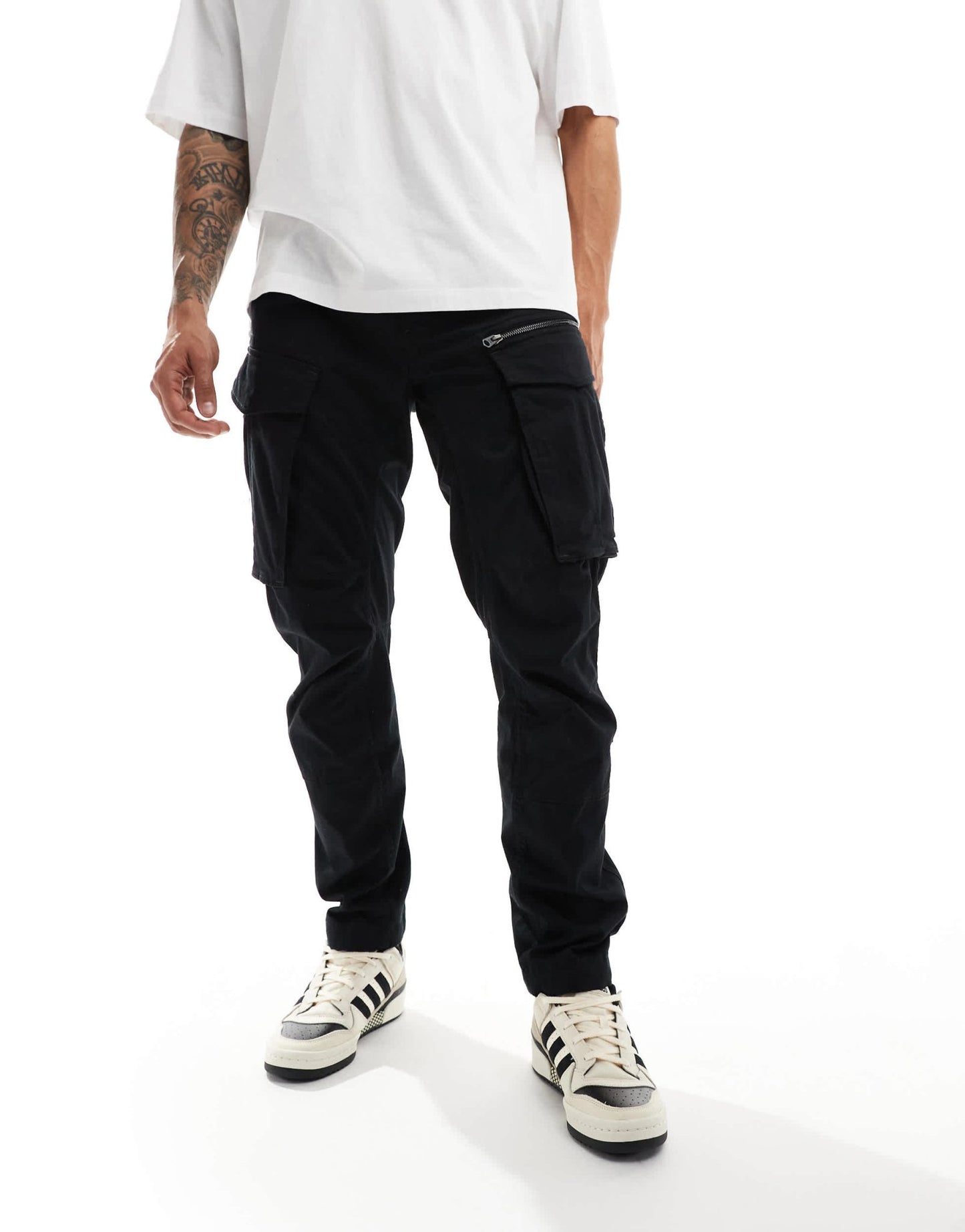 G - star rovic 3D regular tapered cargo trousers in black - ASOS Sample Sale EU Store