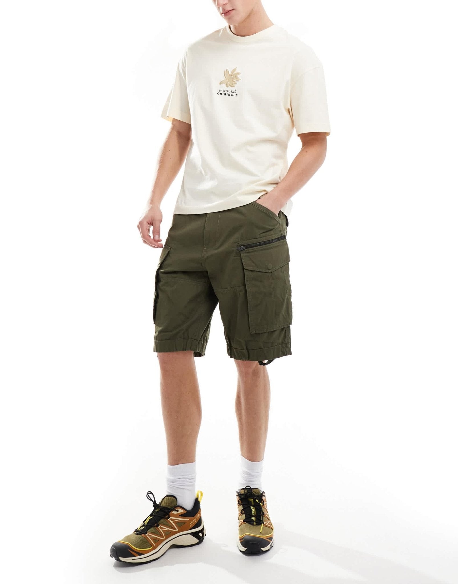 G - star rovic relaxed cargo shorts in khaki green - ASOS Sample Sale EU Store