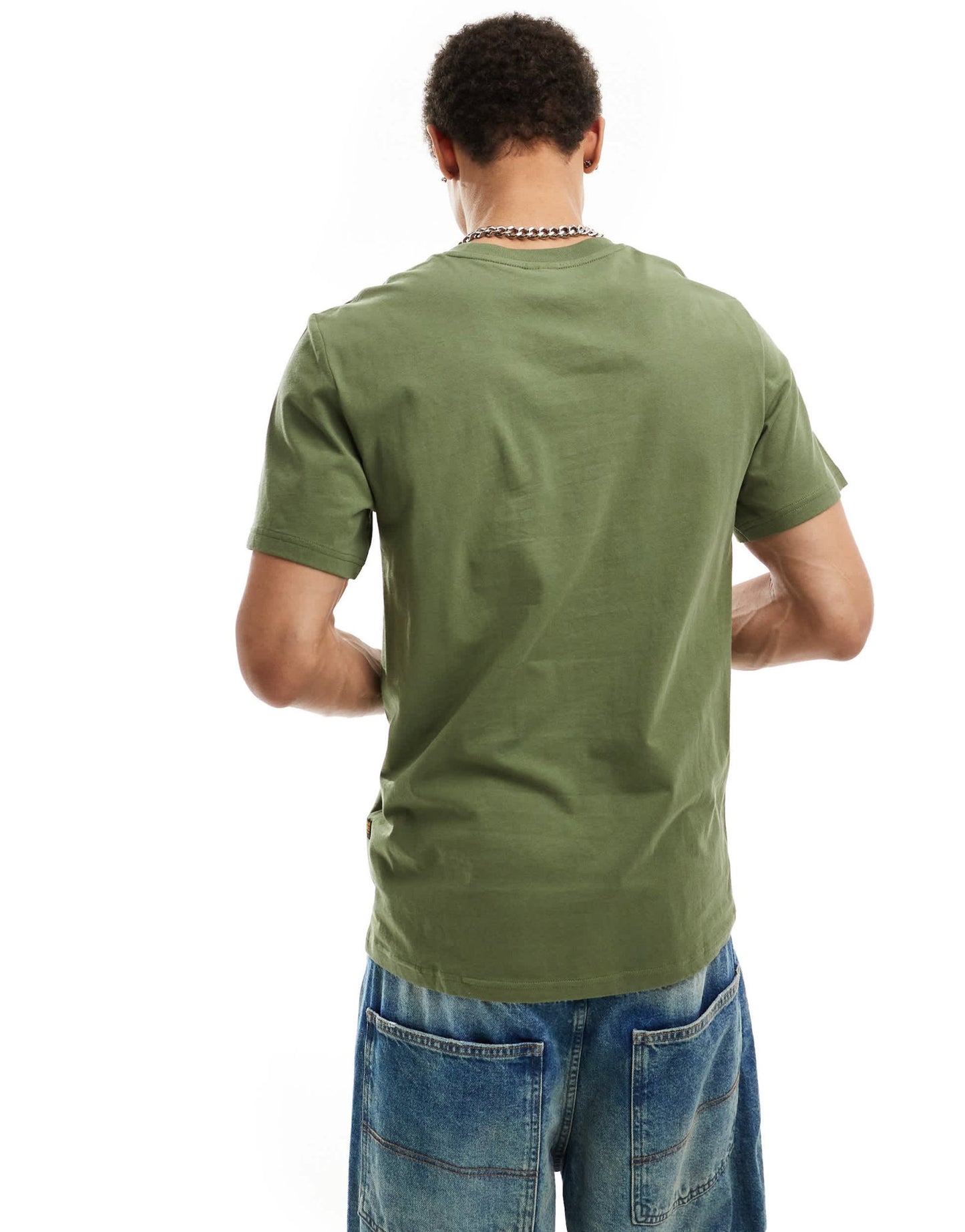 G - star t-shirt in dark green with distressed originals logo print - ASOS Sample Sale EU Store