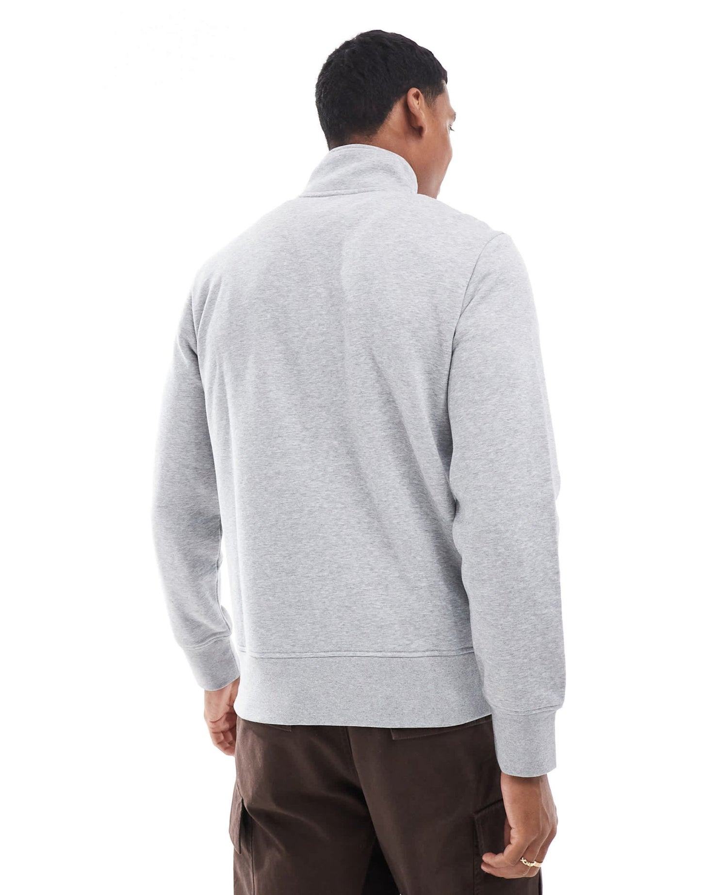 GANT 1949 shield logo half zip sweatshirt in grey - ASOS Sample Sale EU Store