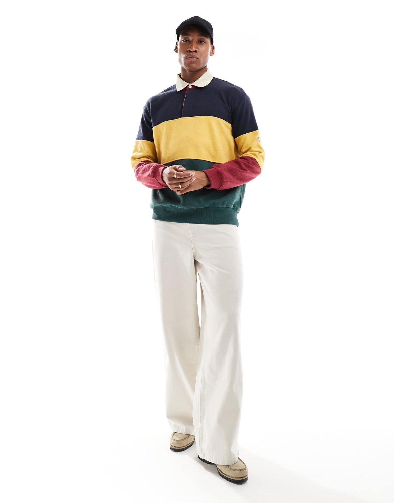 GANT 75th Anniversary Capsule colour block rugby sweat in navy - ASOS Sample Sale EU Store