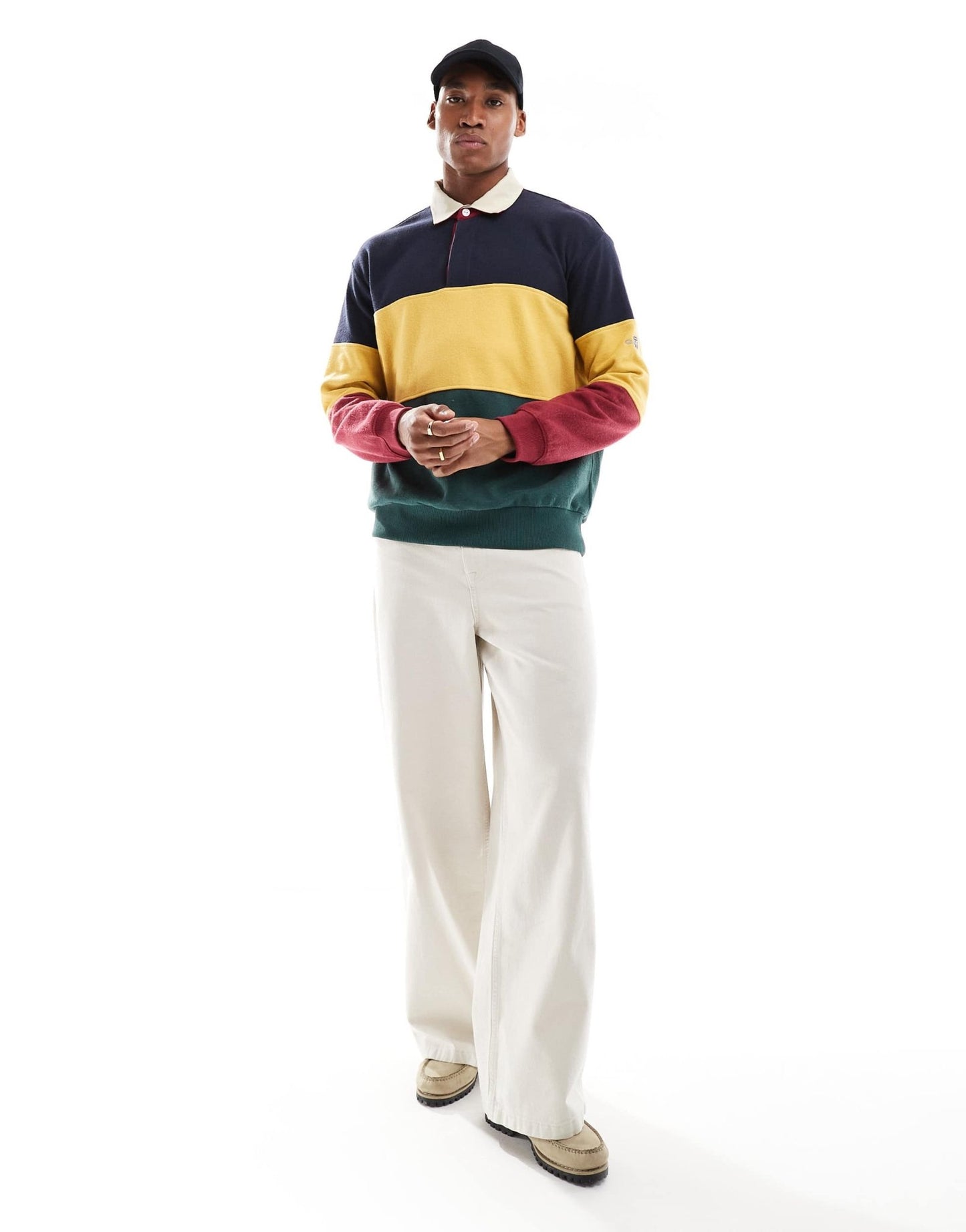 GANT 75th Anniversary Capsule colour block rugby sweat in navy - ASOS Sample Sale EU Store