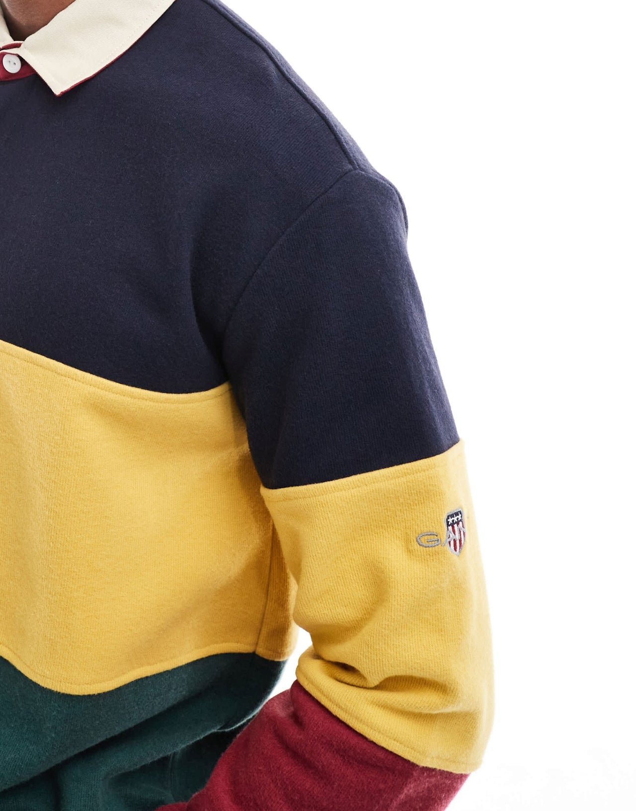 GANT 75th Anniversary Capsule colour block rugby sweat in navy - ASOS Sample Sale EU Store
