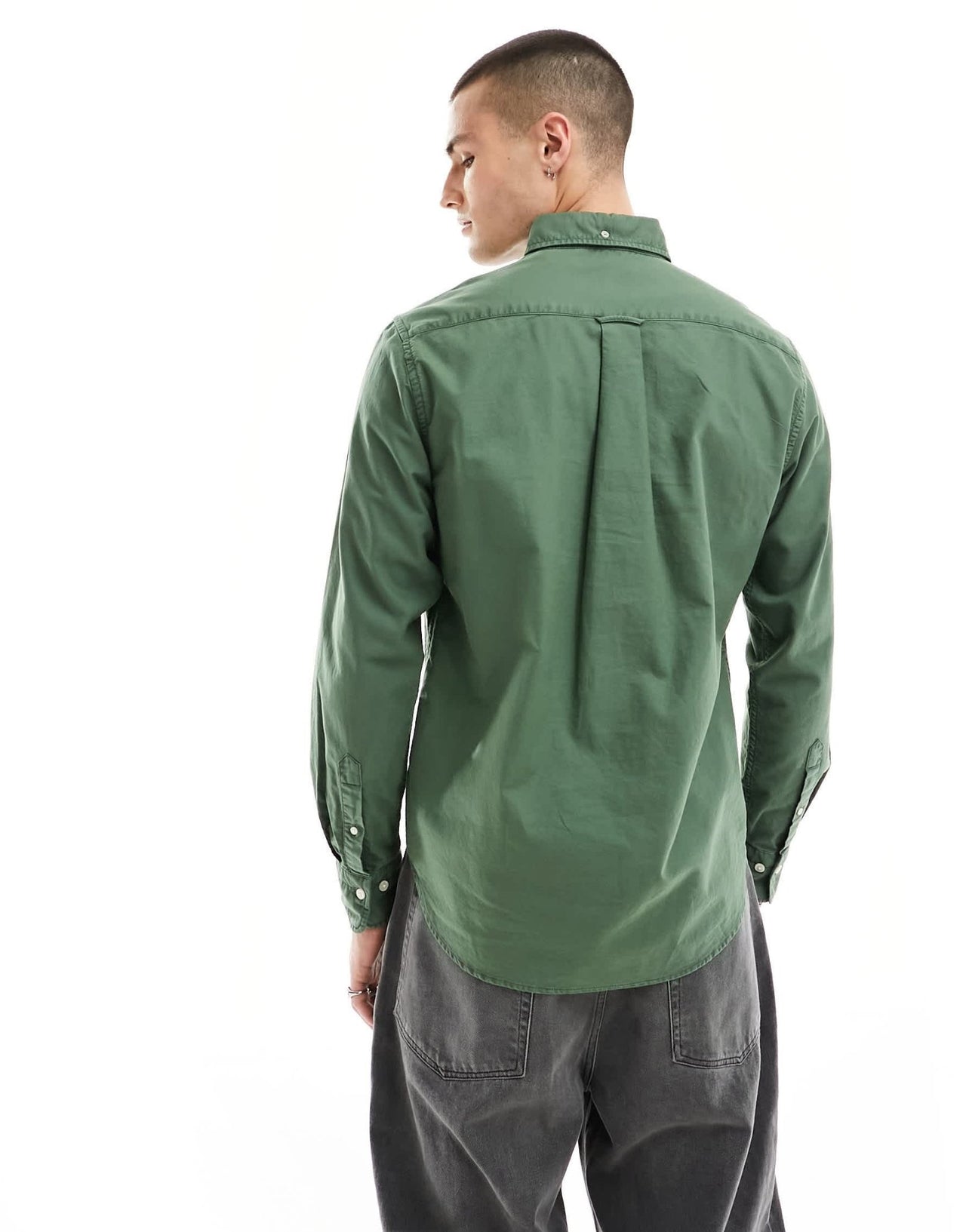 GANT archive logo sunfaded oxford shirt in dark green - ASOS Sample Sale EU Store