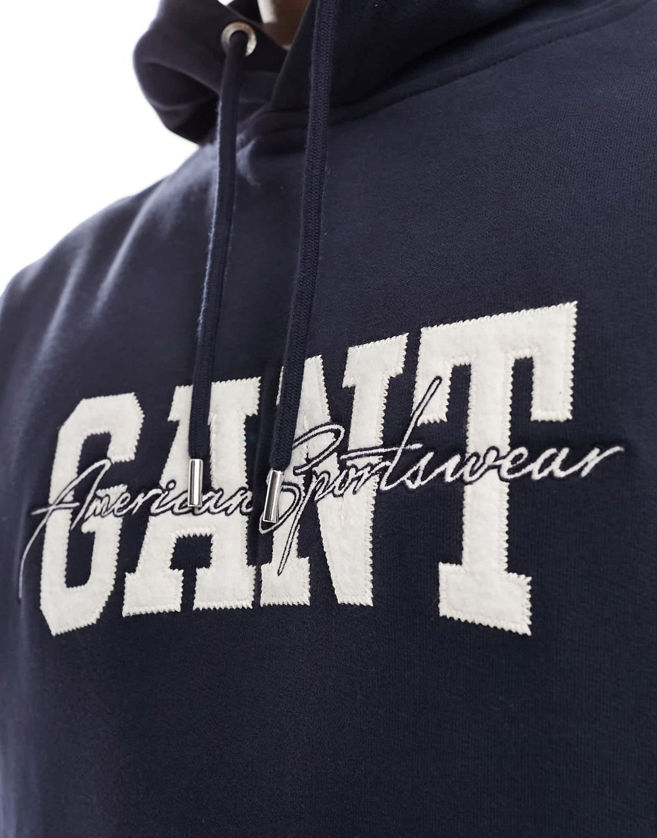 GANT collegiate arch script logo hoodie in navy - ASOS Sample Sale EU Store
