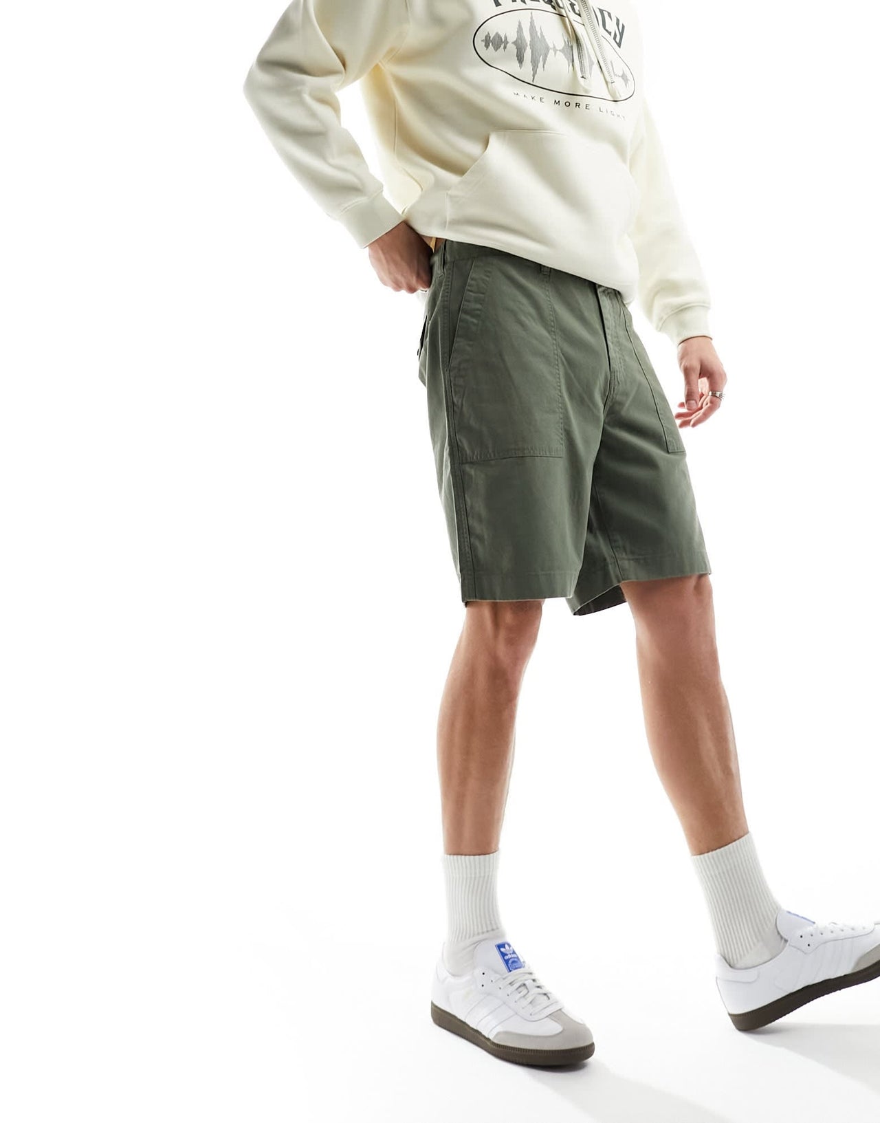 GANT cotton/linen surplus utility shorts in mid green - ASOS Sample Sale EU Store