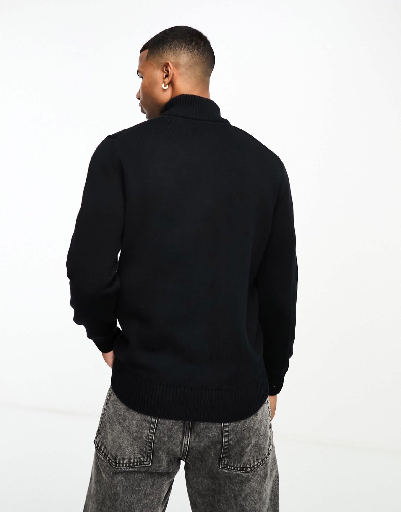 GANT icon logo casual cotton knit half zip jumper in black - ASOS Sample Sale EU Store