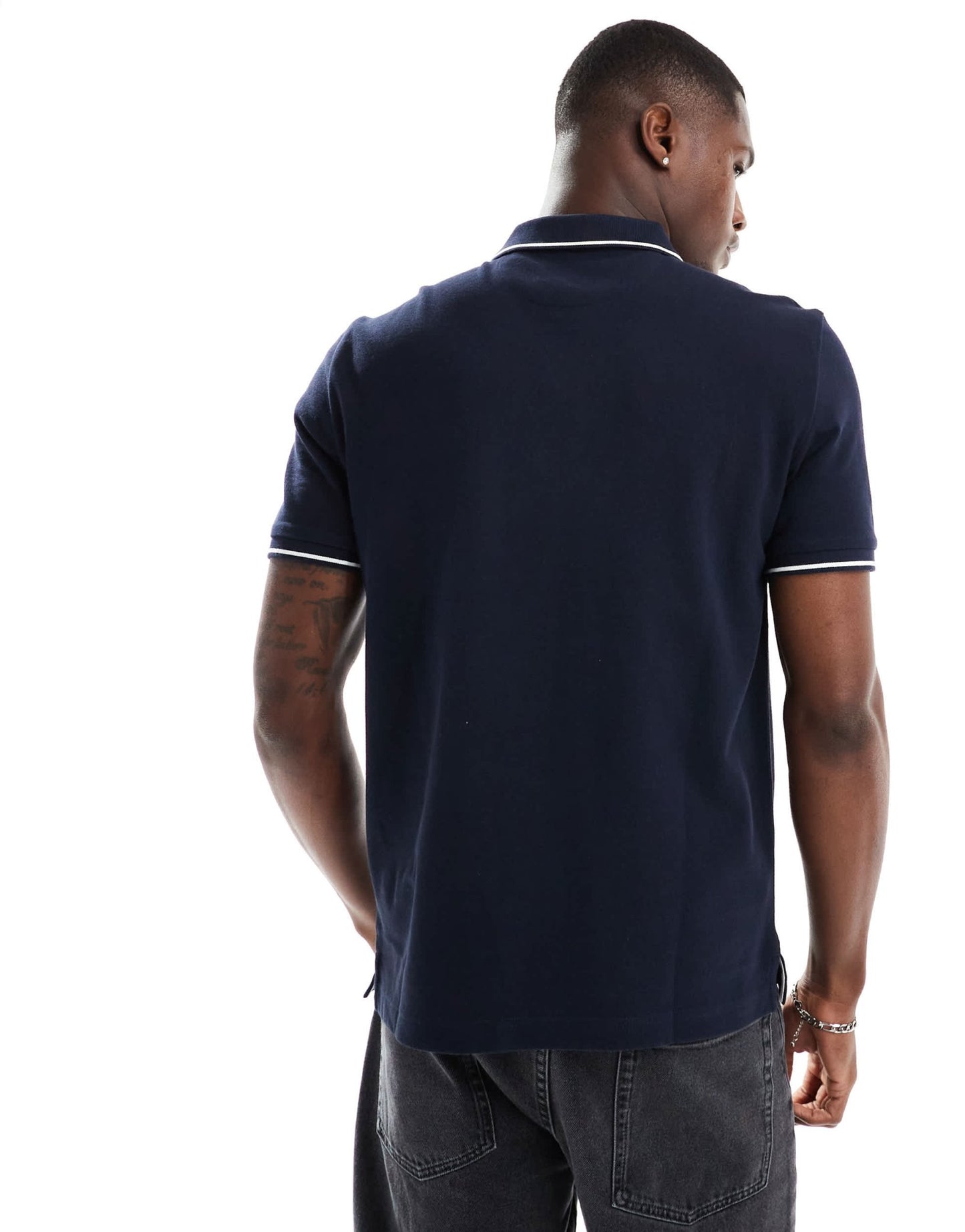 GANT logo tipped pique polo in navy - ASOS Sample Sale EU Store