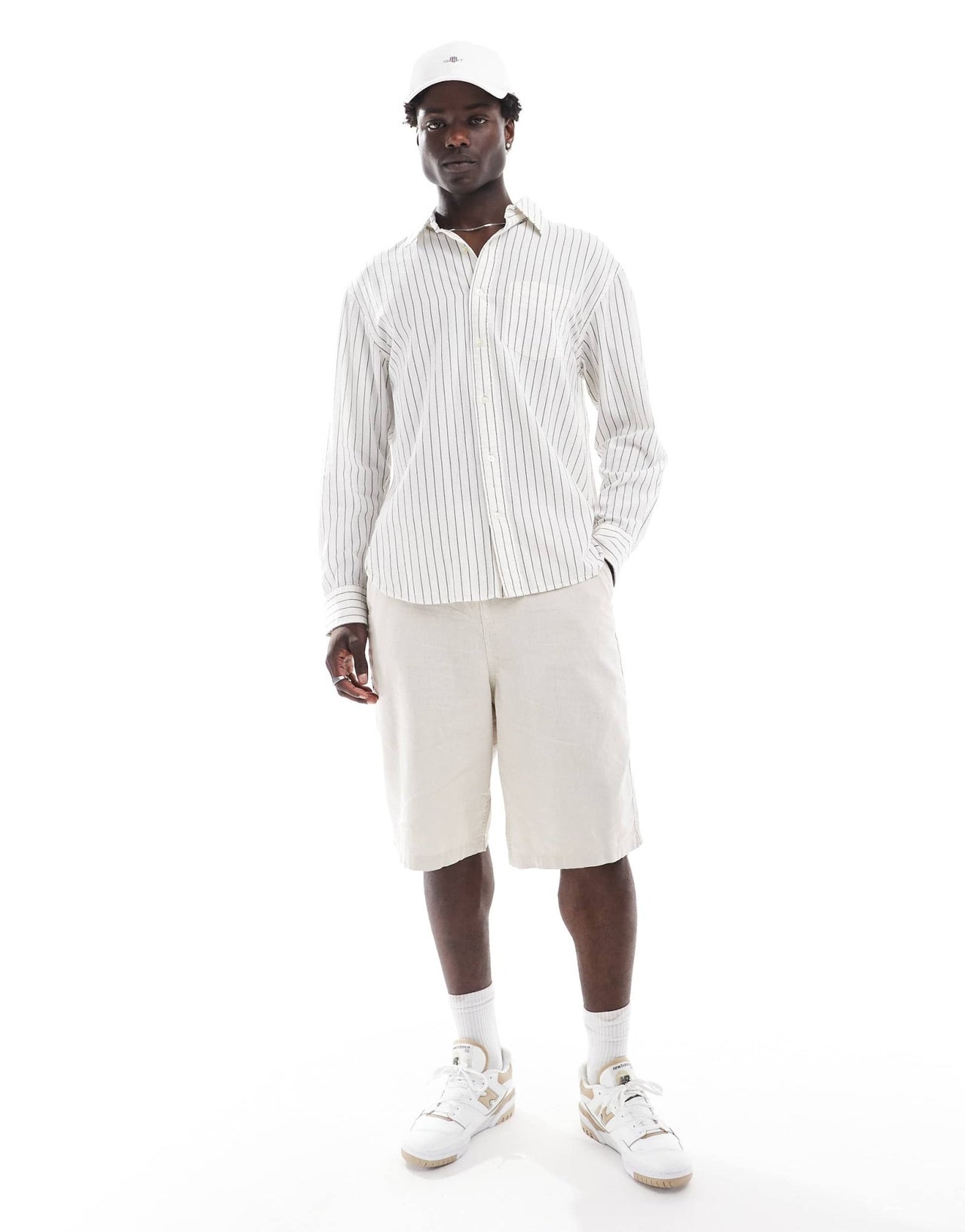 GANT seersucker pinstripe relaxed fit shirt in white - ASOS Sample Sale EU Store
