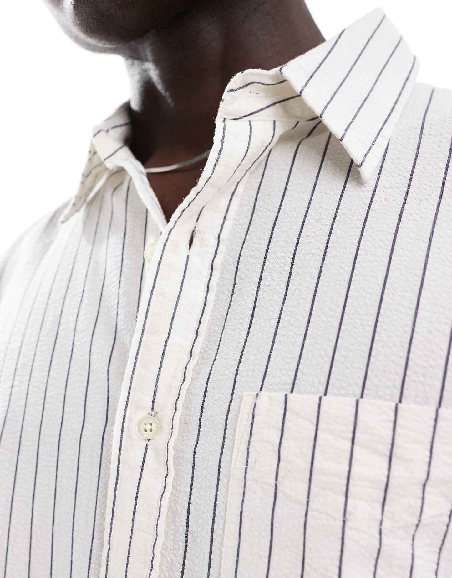 GANT seersucker pinstripe relaxed fit shirt in white - ASOS Sample Sale EU Store