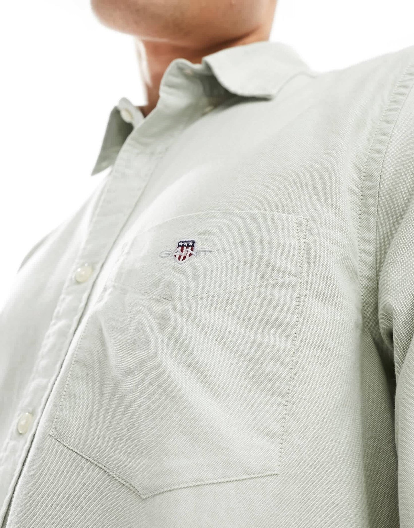GANT shield logo oxford shirt in light green - ASOS Sample Sale EU Store