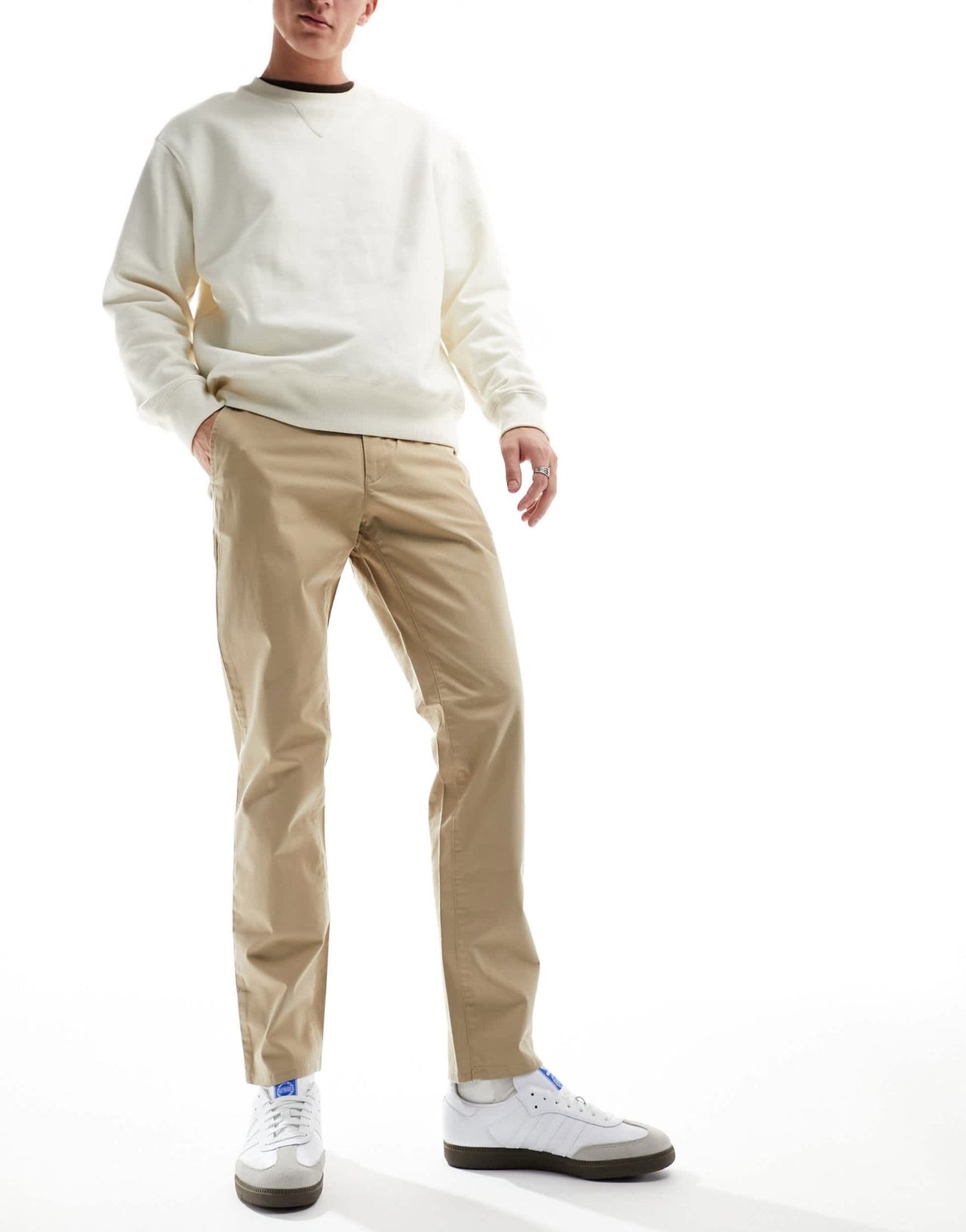 GANT slim fit stretch cotton twill chinos in beige - ASOS Sample Sale EU Store