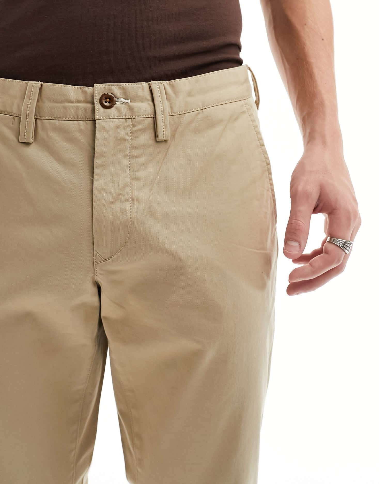 GANT slim fit stretch cotton twill chinos in beige - ASOS Sample Sale EU Store