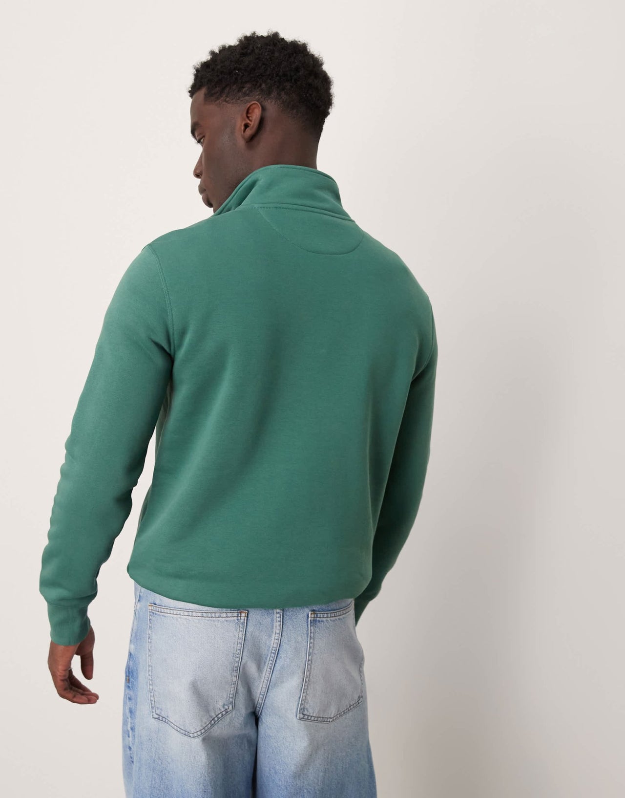 GANT varsity logo half zip sweatshirt in green - ASOS Sample Sale EU Store
