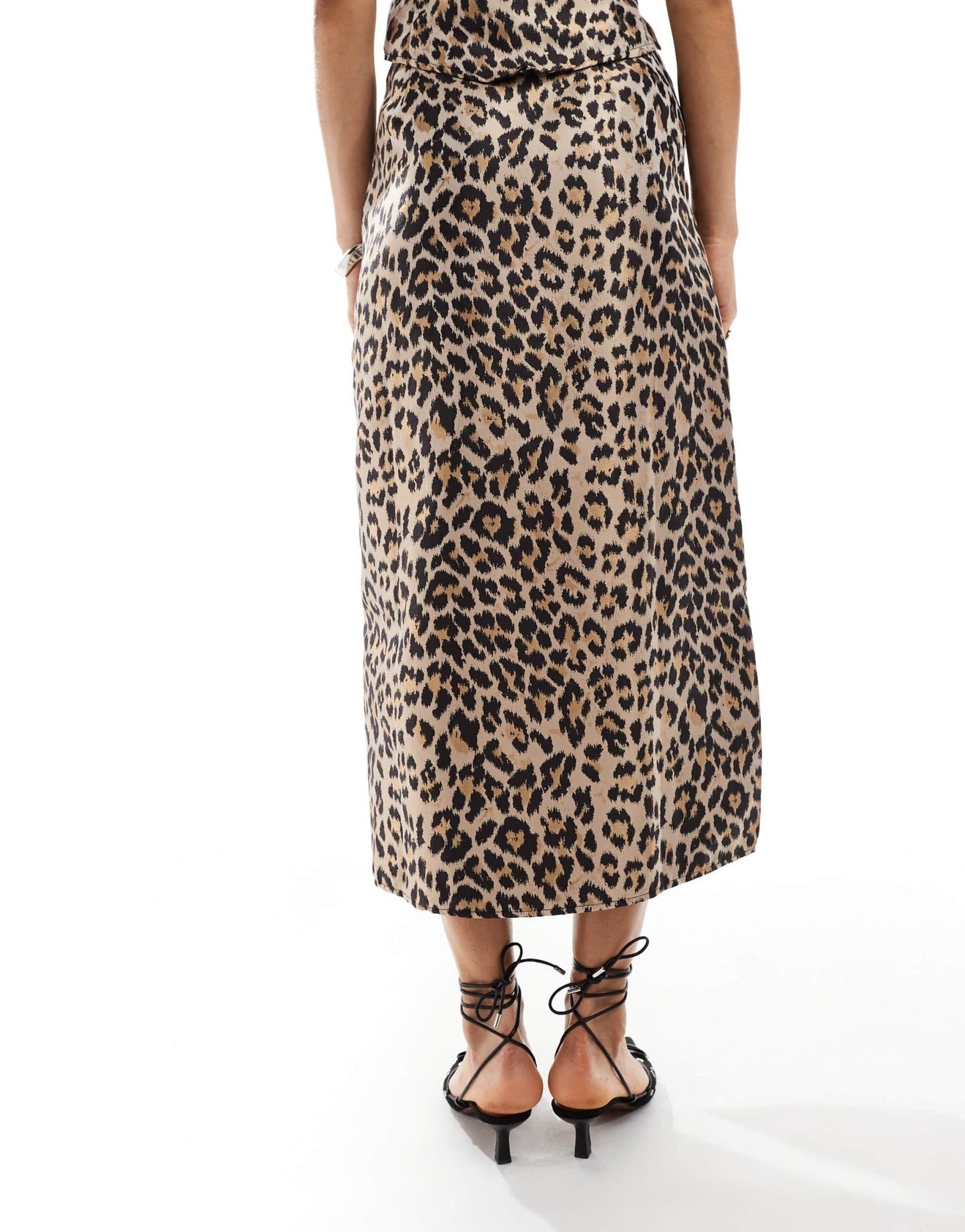 Ghospell contrast bow midi skirt in leopard co - ord - ASOS Sample Sale EU Store