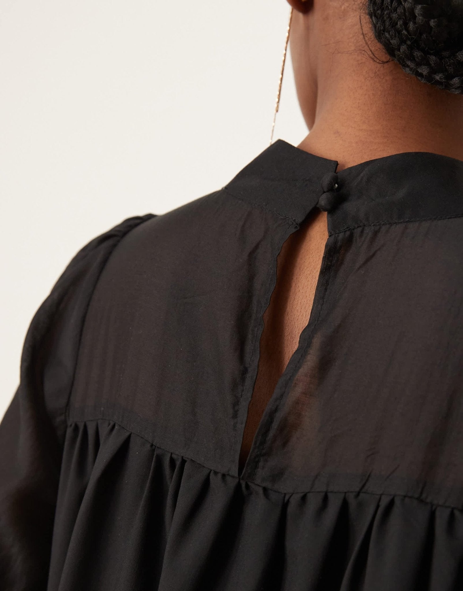 Ghospell Harriet tiered midi dress in black - ASOS Sample Sale EU Store