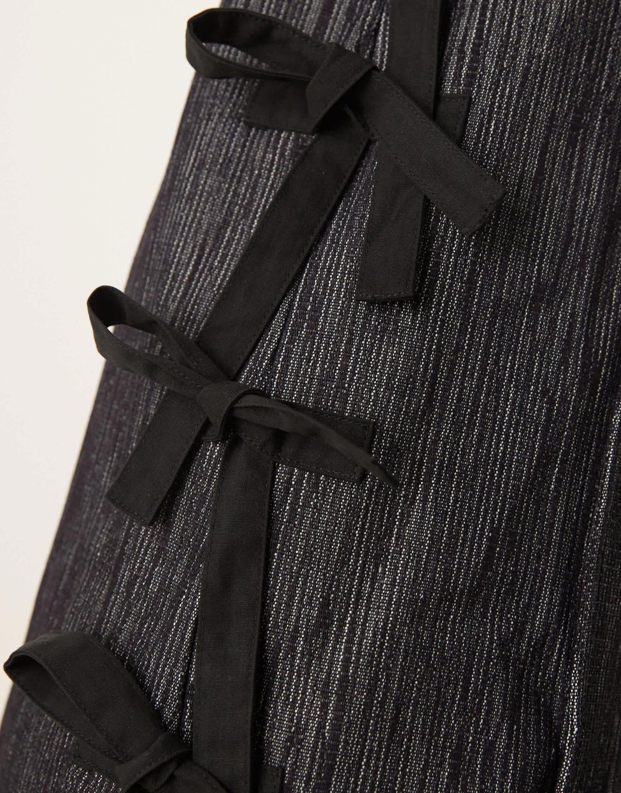 Ghospell Mara mini dress with side bow detail in black - ASOS Sample Sale EU Store