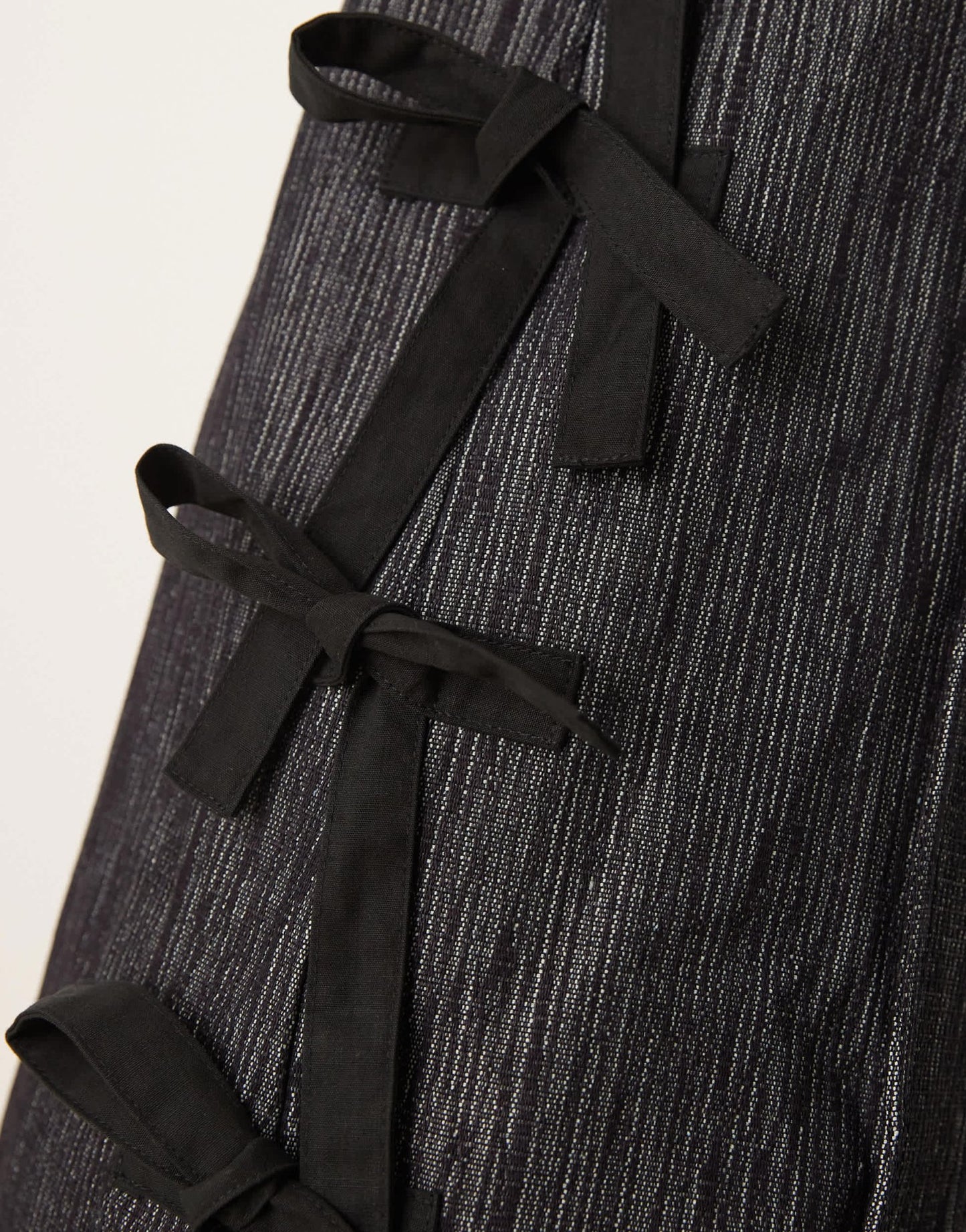 Ghospell Mara mini dress with side bow detail in black - ASOS Sample Sale EU Store