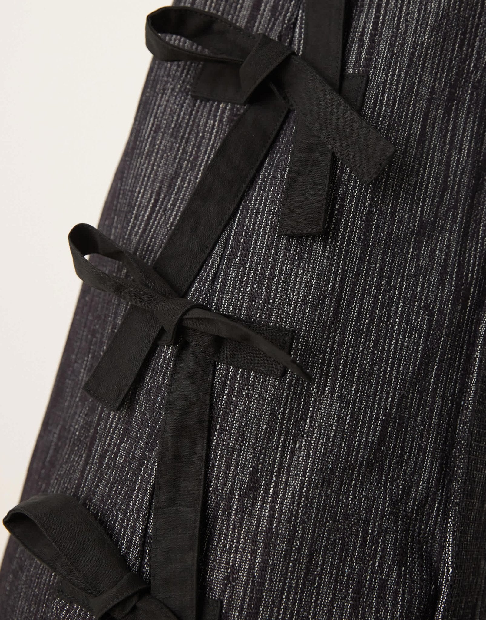 Ghospell Mara mini dress with side bow detail in black - ASOS Sample Sale EU Store