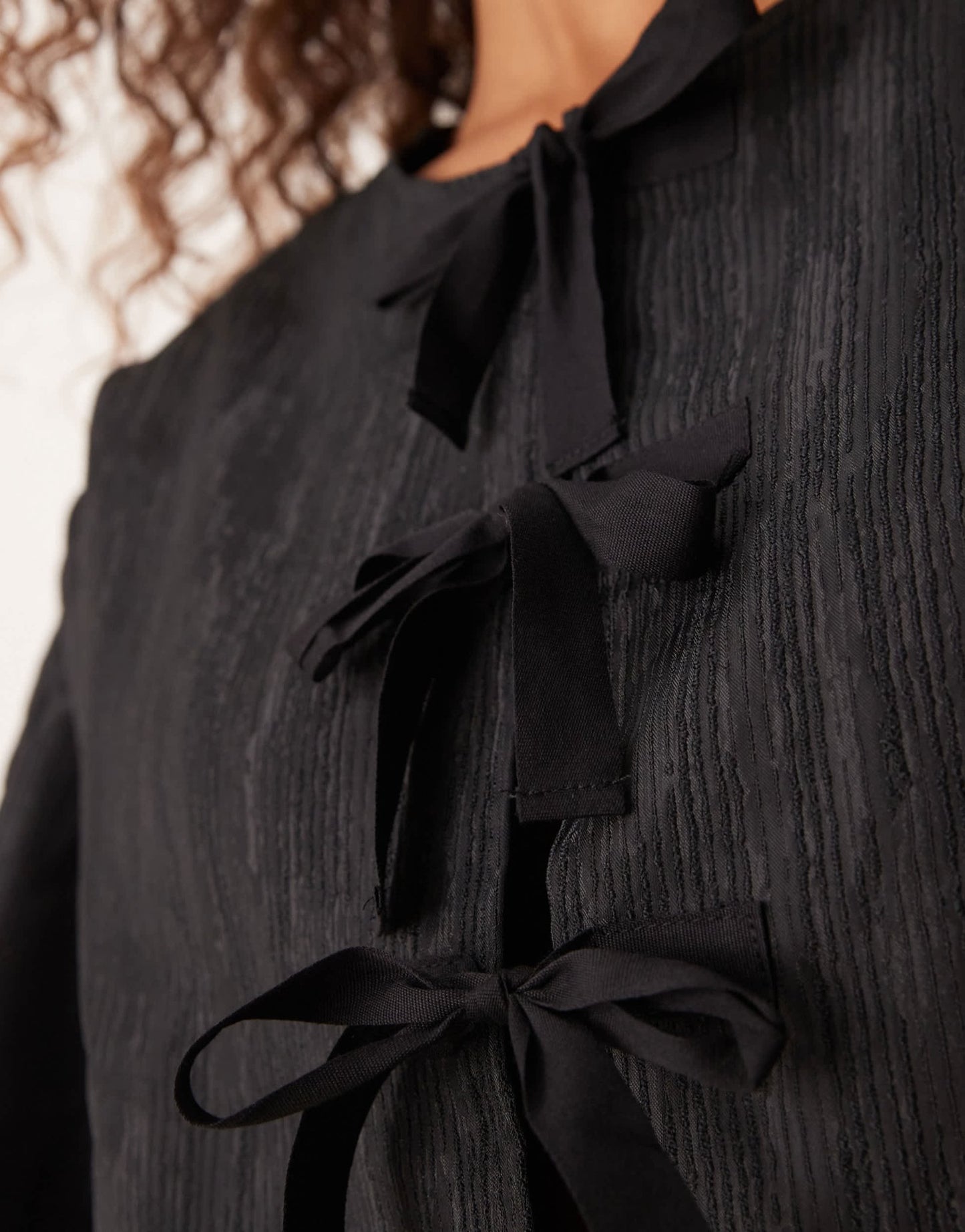 Ghospell oversized jacquard top in black - ASOS Sample Sale EU Store