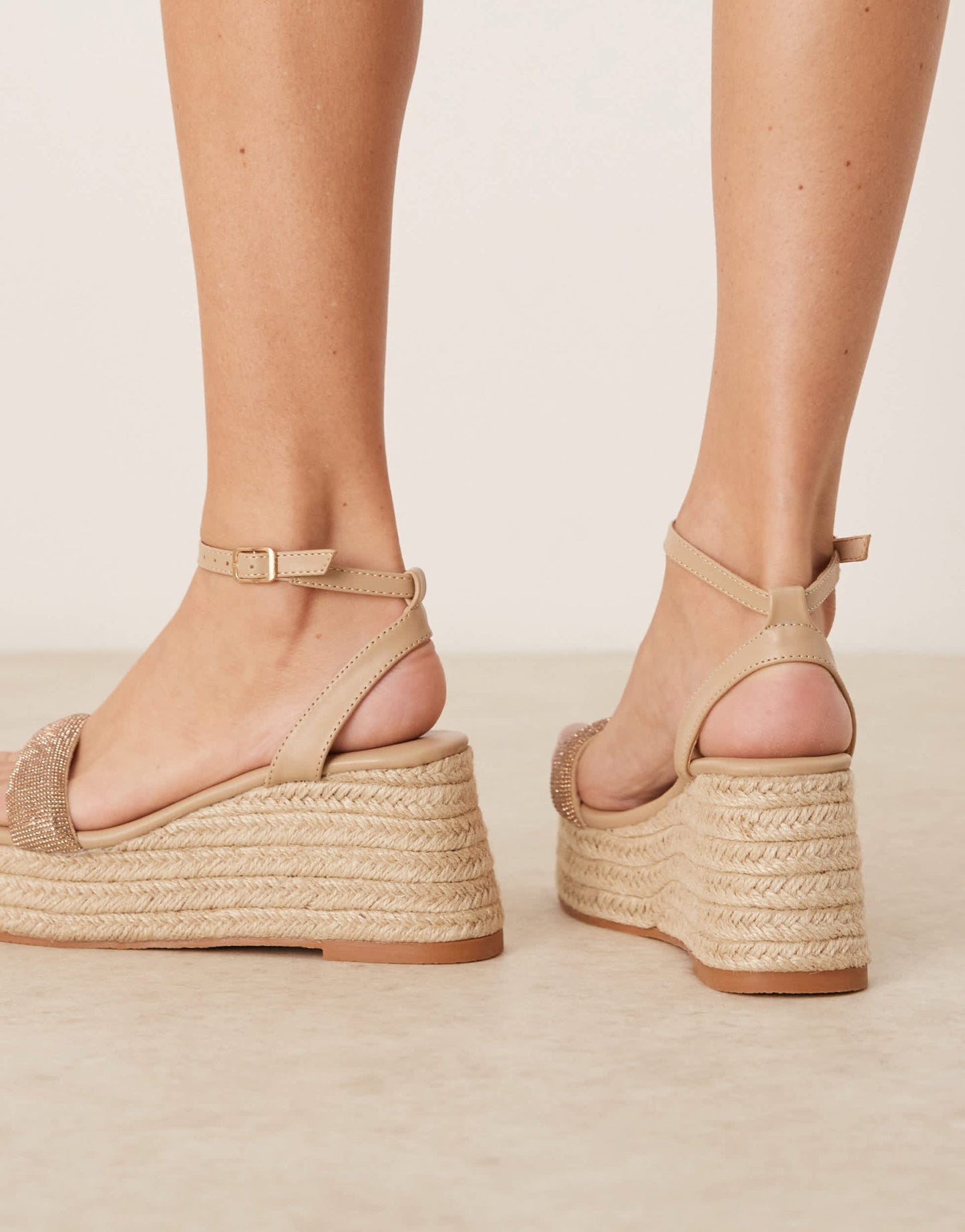 Glamorous espadilles platform heeled sandals in gold diamante - ASOS Sample Sale EU Store
