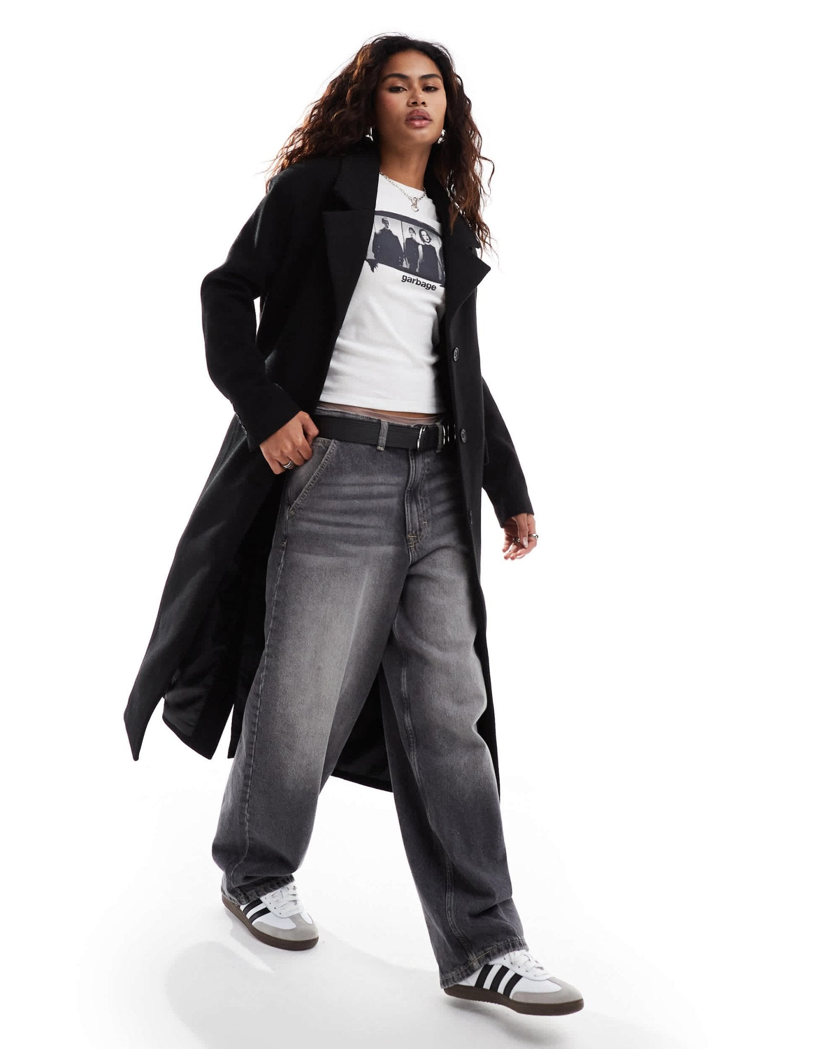 Glamorous oversized tailored coat in black herringbone - ASOS Sample Sale EU Store