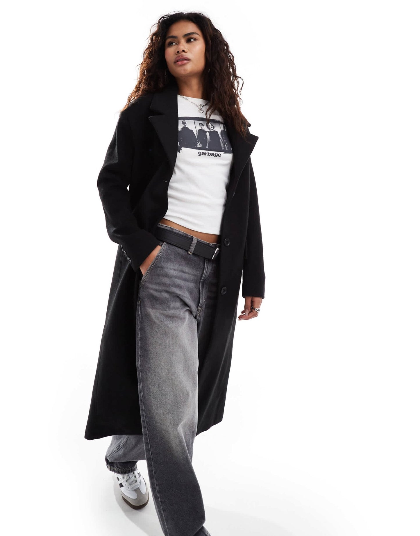 Glamorous oversized tailored coat in black herringbone - ASOS Sample Sale EU Store