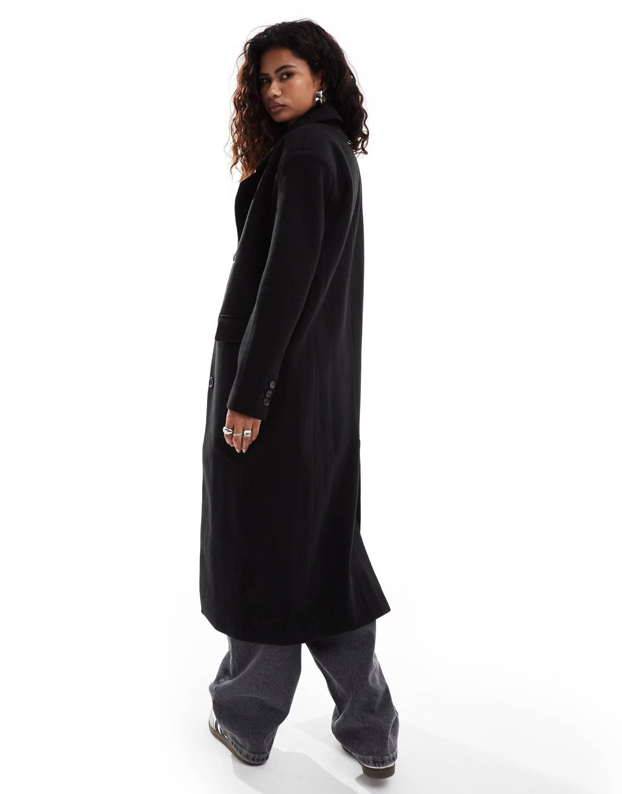 Glamorous oversized tailored coat in black herringbone - ASOS Sample Sale EU Store