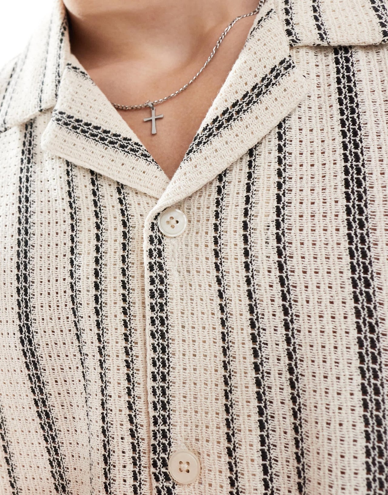 Goldsboro revere textured stripe shirt in multi - ASOS Sample Sale EU Store