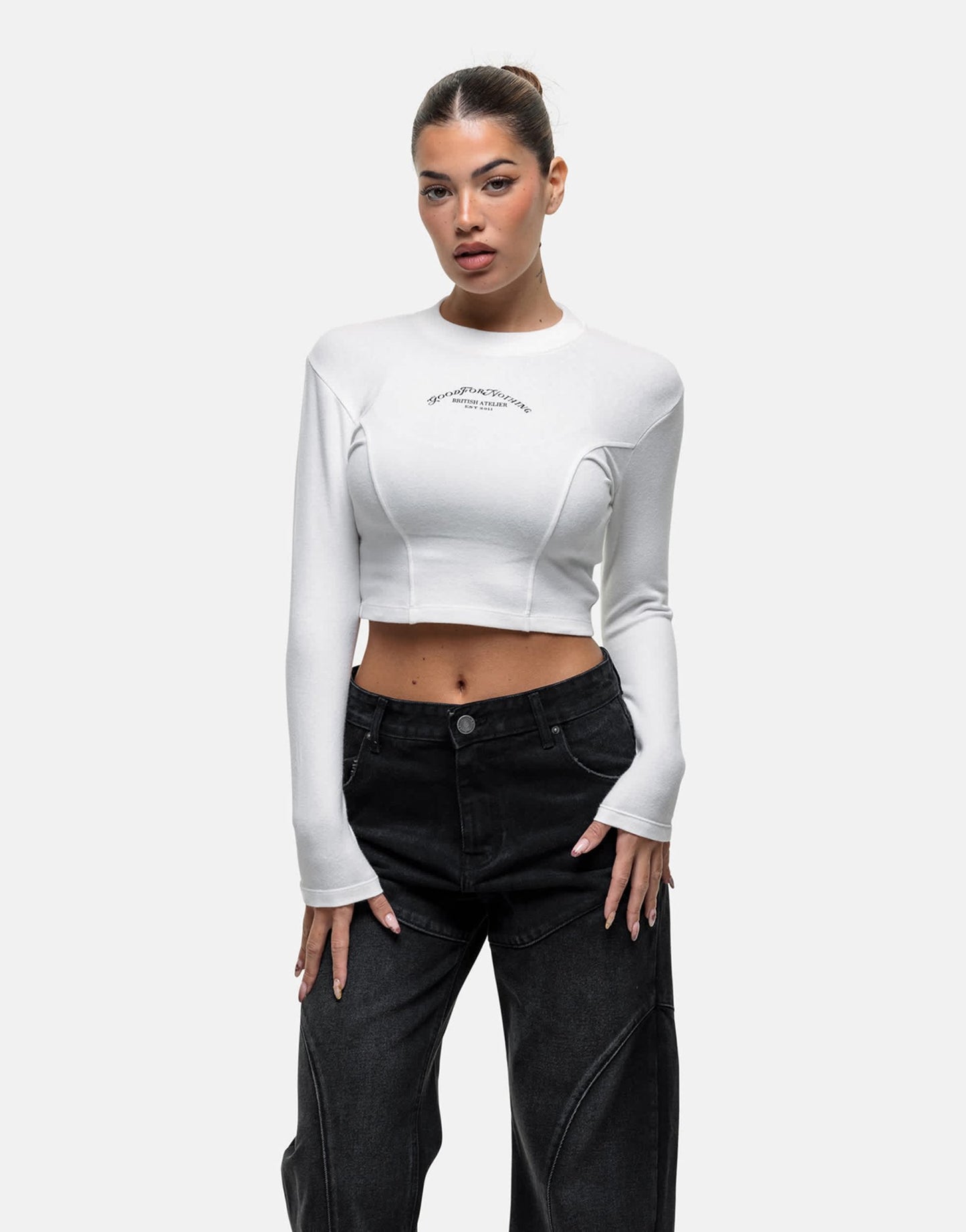 Good For Nothing branded core long sleeve white - ASOS Sample Sale EU Store