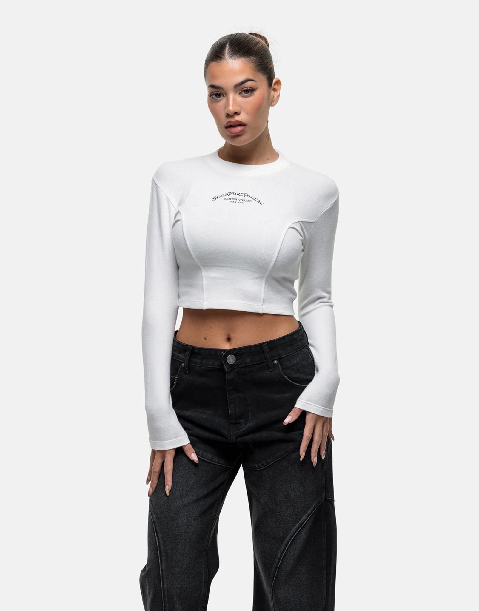 Good For Nothing branded core long sleeve white - ASOS Sample Sale EU Store