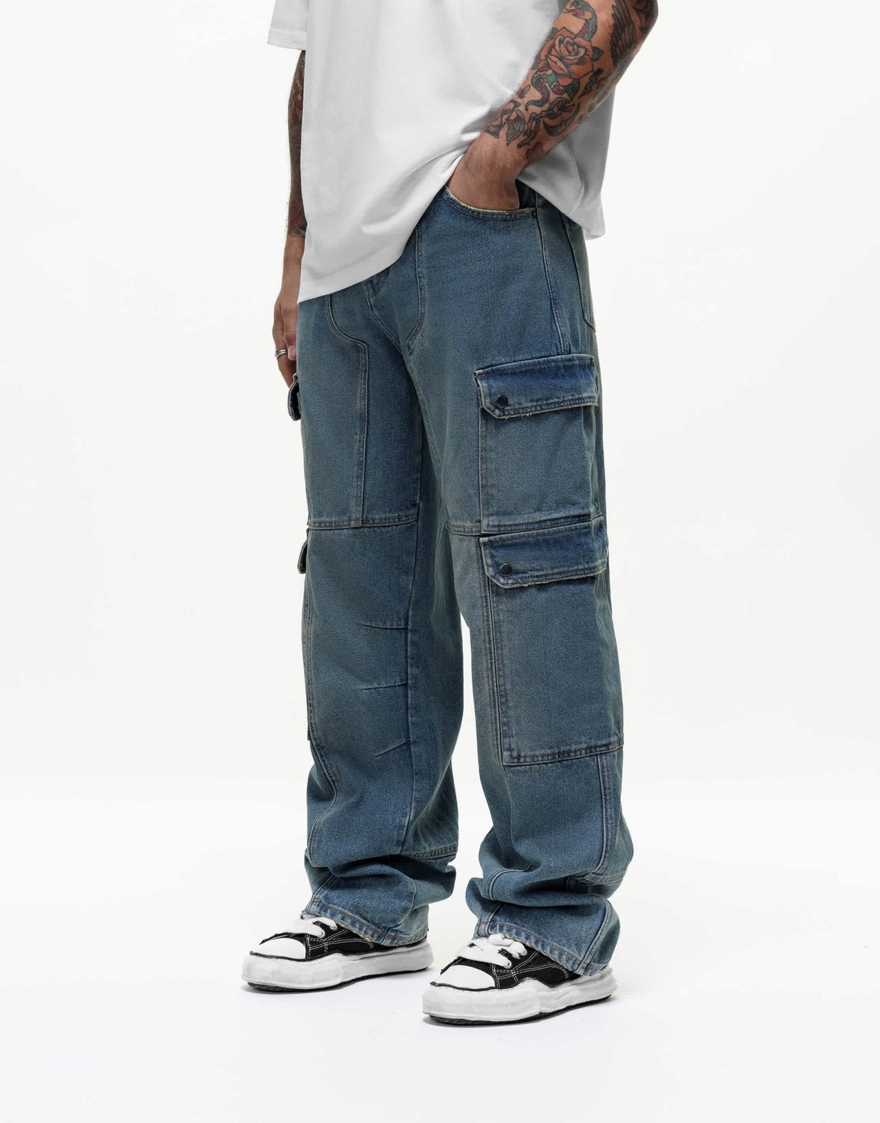 Good For Nothing cargo jeans in blue wash - ASOS Sample Sale EU Store