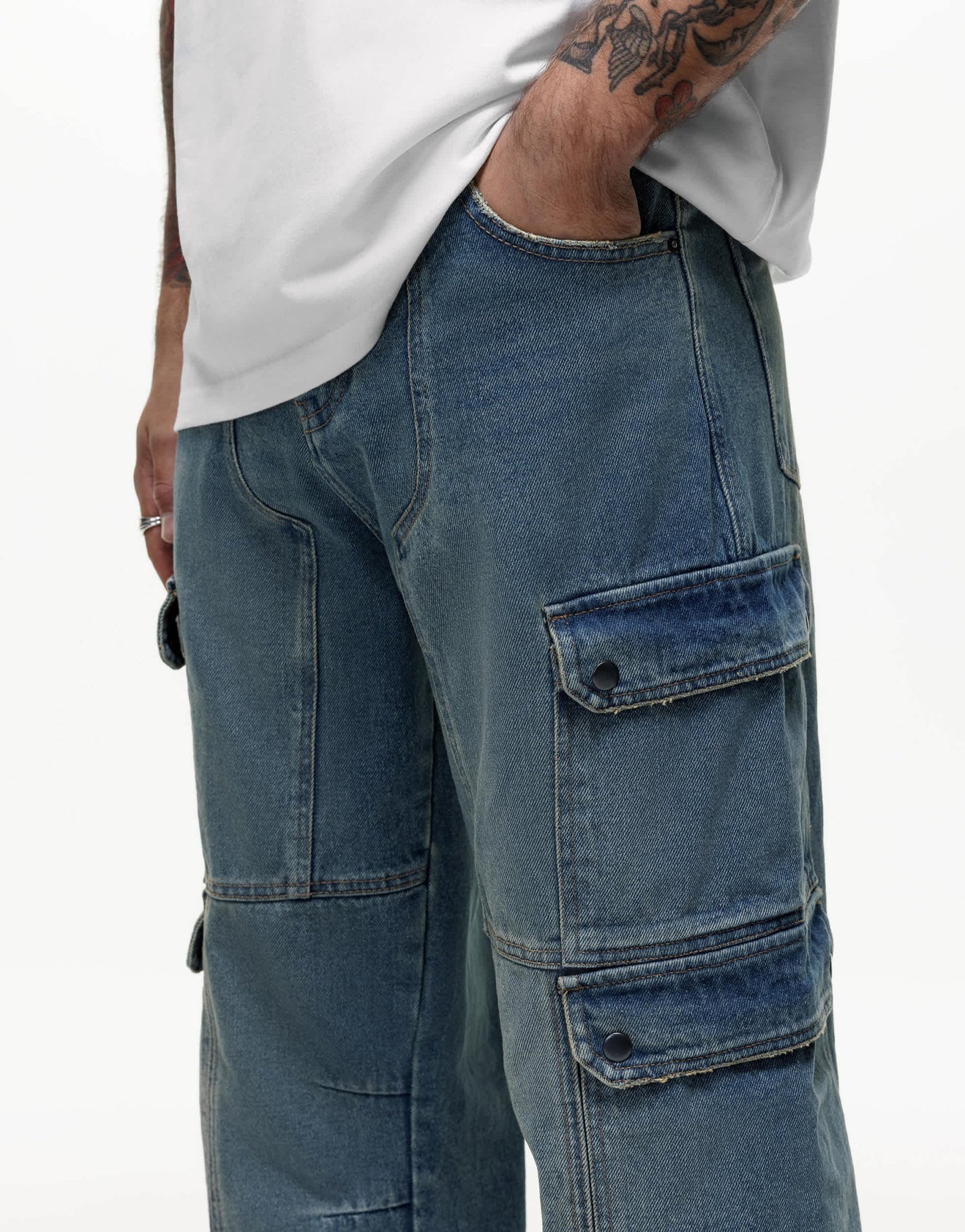 Good For Nothing cargo jeans in blue wash - ASOS Sample Sale EU Store