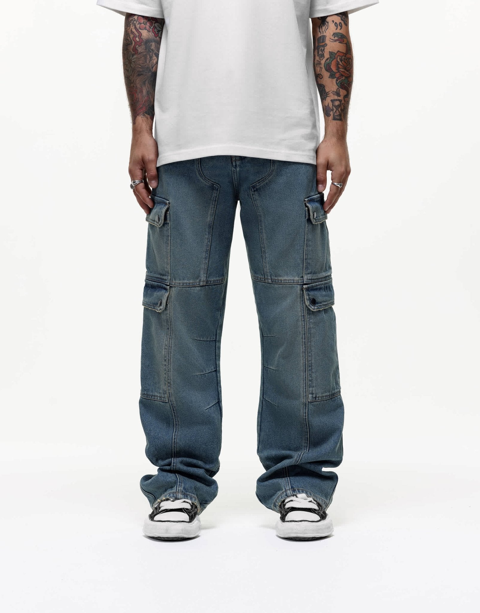 Good For Nothing cargo jeans in blue wash - ASOS Sample Sale EU Store