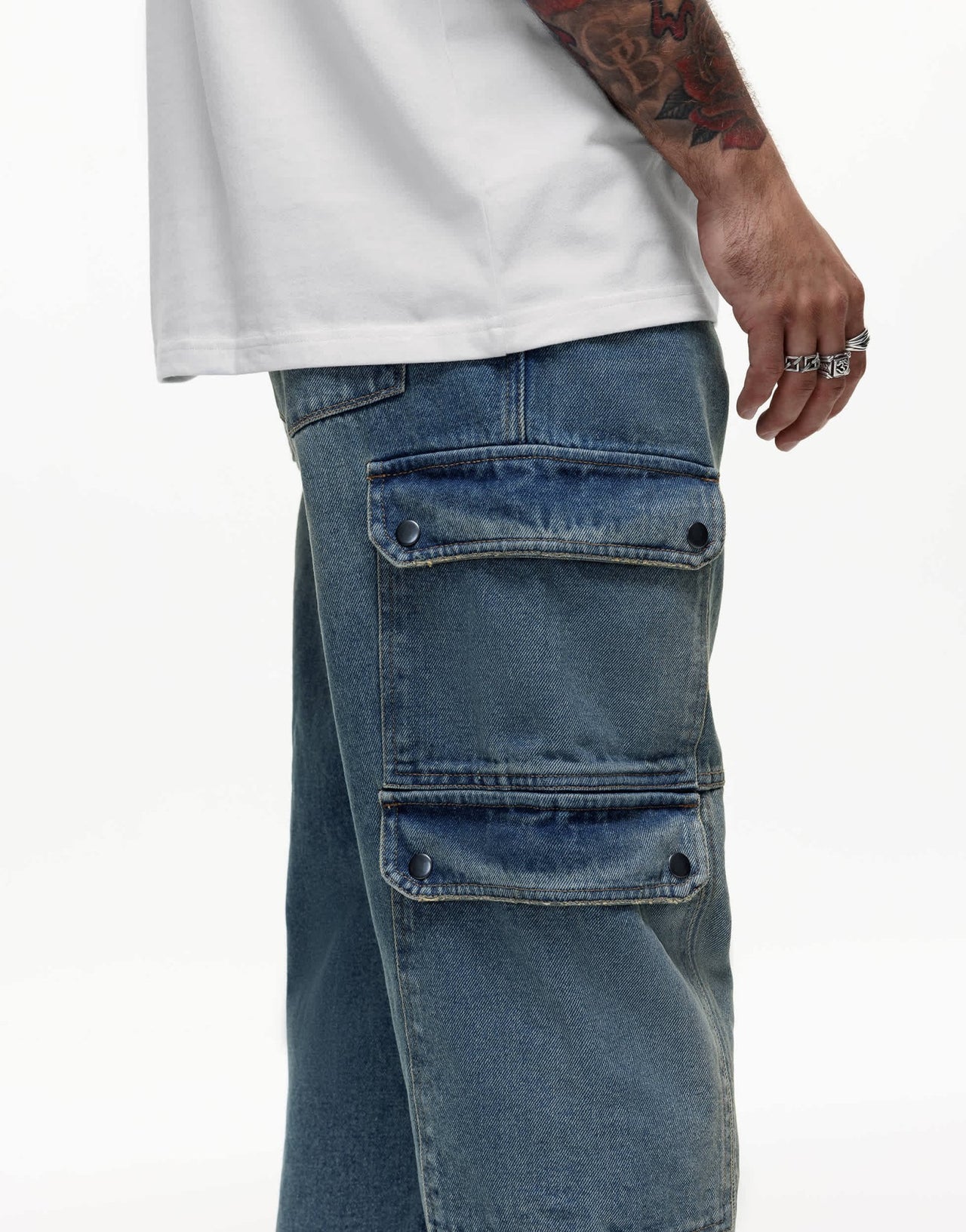 Good For Nothing cargo jeans in blue wash - ASOS Sample Sale EU Store