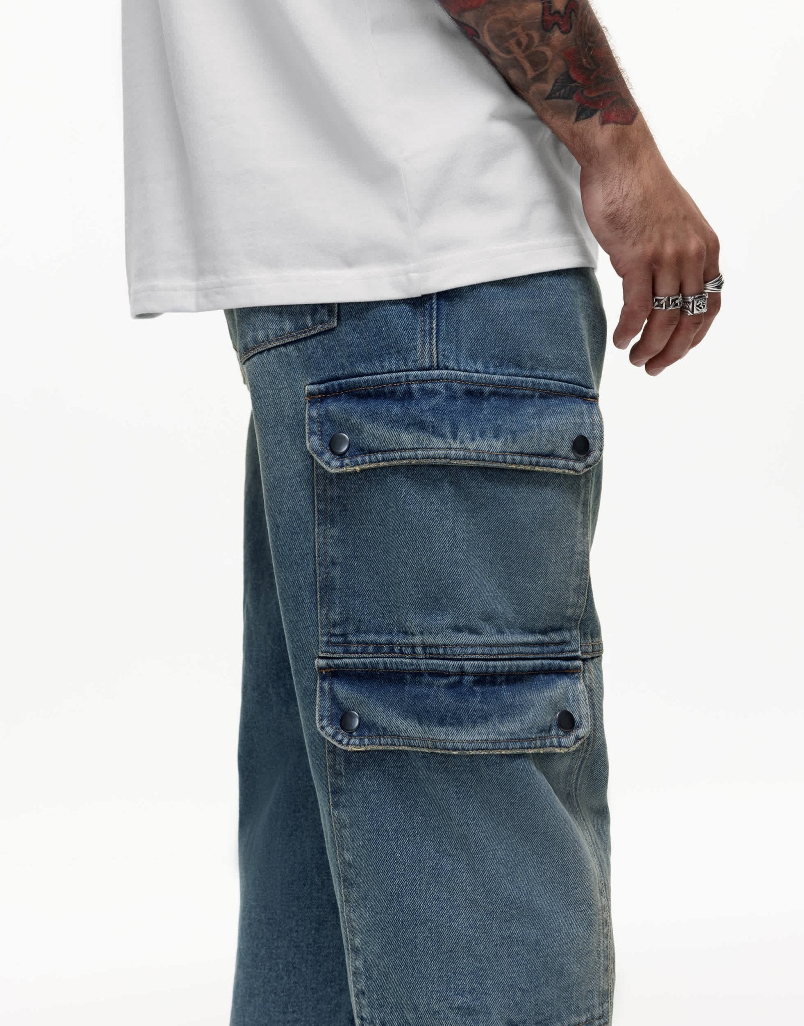 Good For Nothing cargo jeans in blue wash - ASOS Sample Sale EU Store