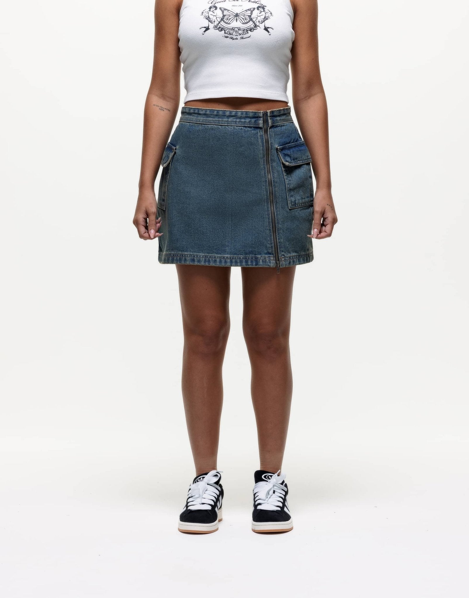 Good For Nothing denim mini skirt in blue wash - ASOS Sample Sale EU Store
