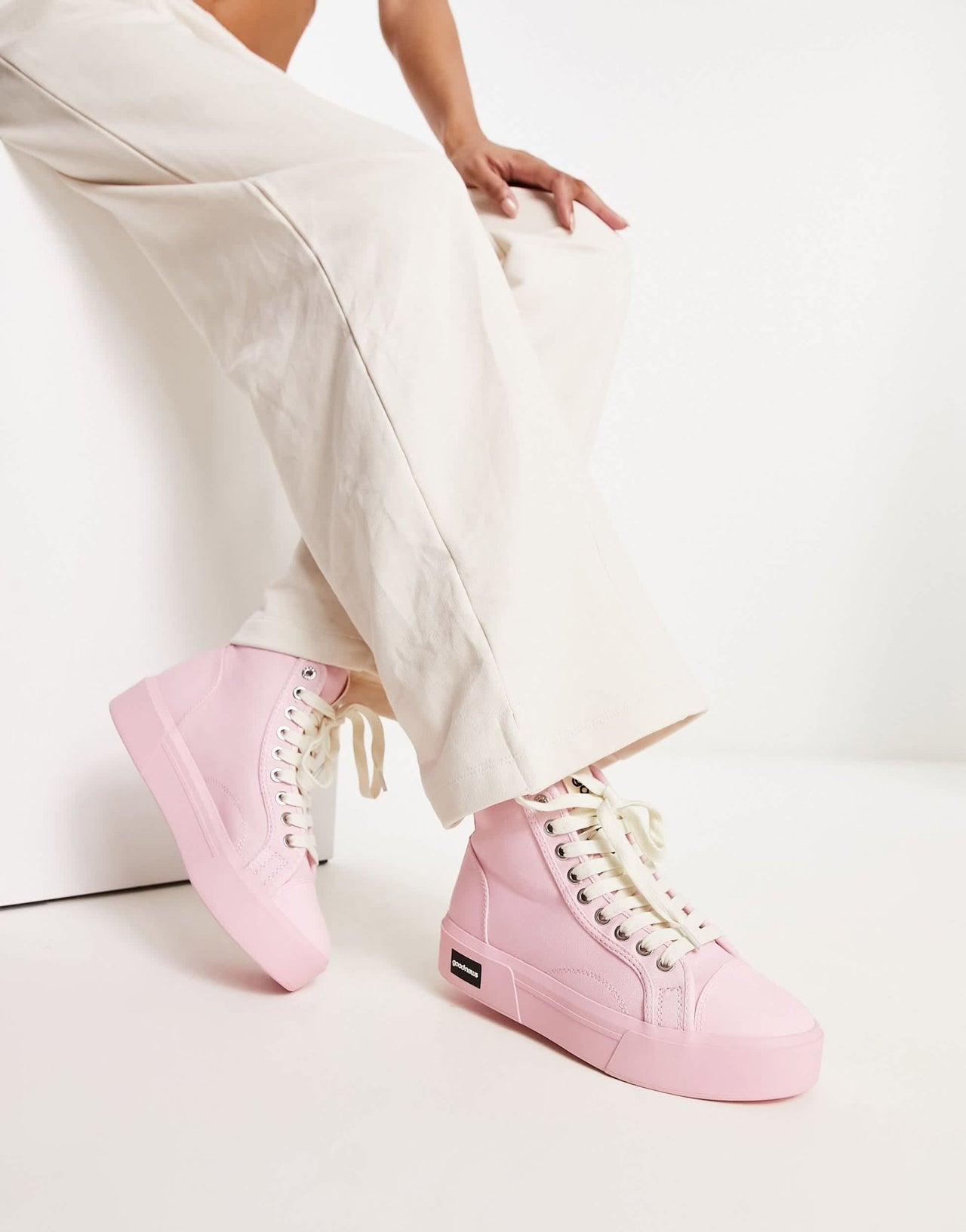 Good News Juice high top chunky trainers in pink - ASOS Sample Sale EU Store