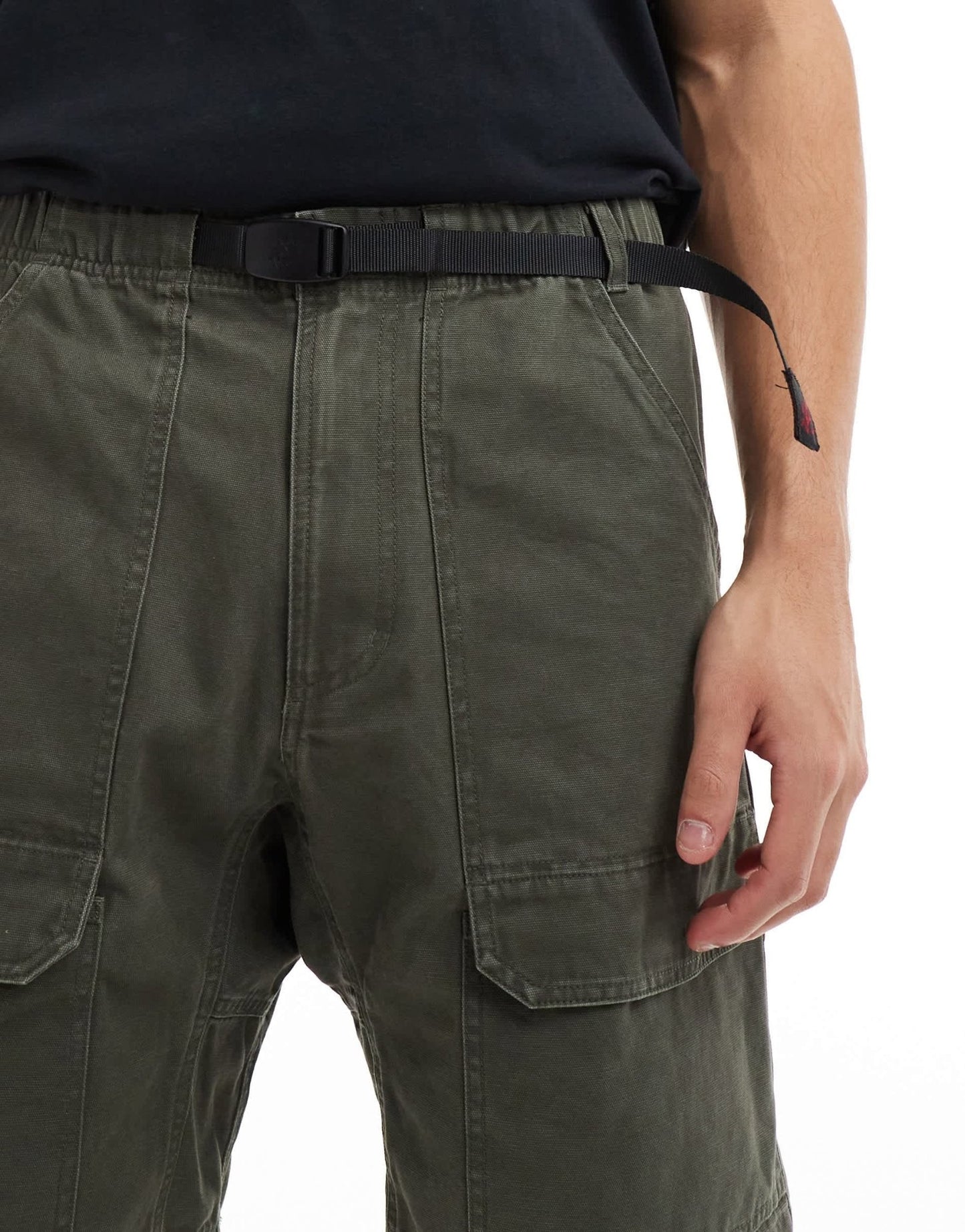 Gramicci canvas cargo short in khaki - ASOS Sample Sale EU Store